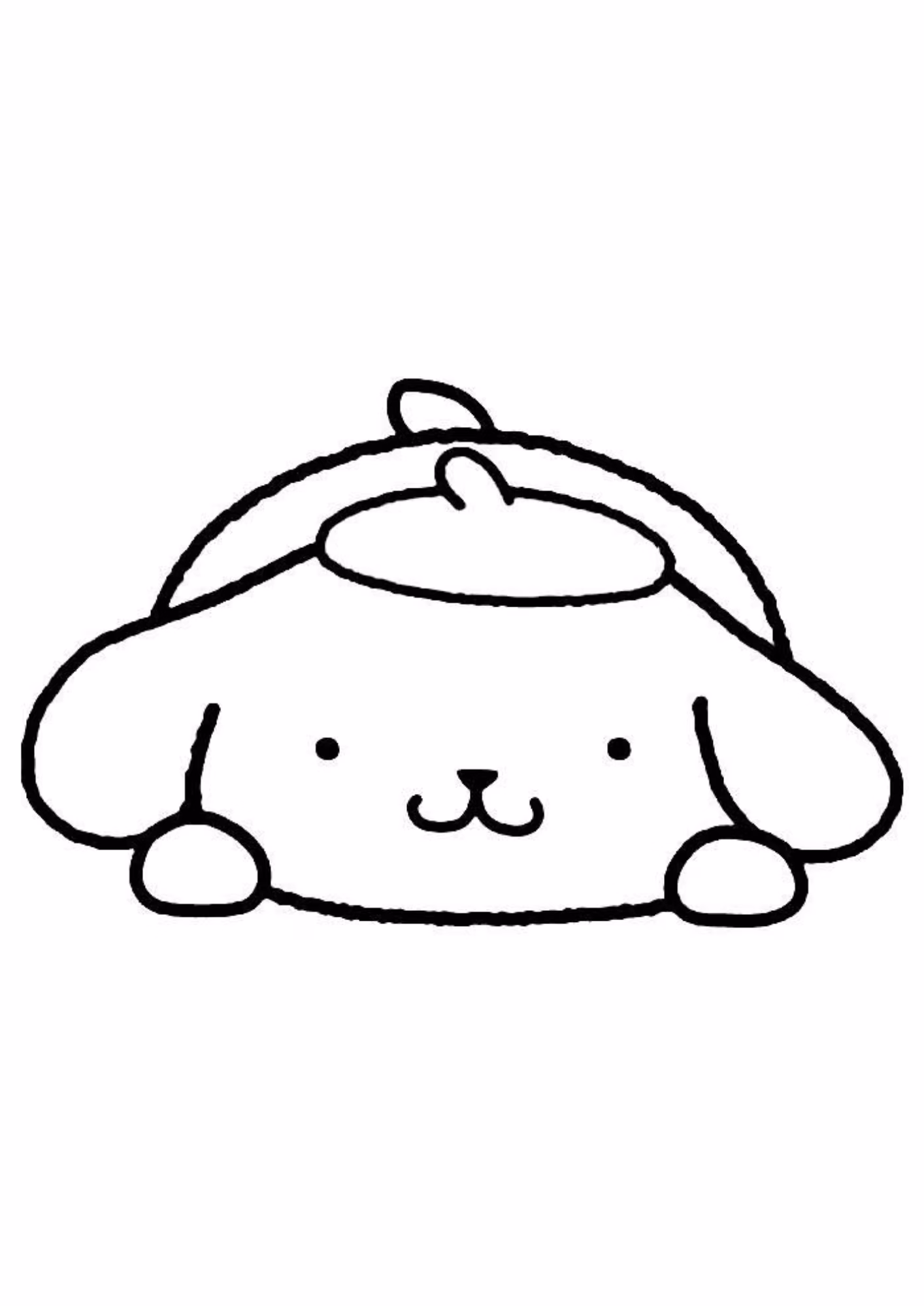 Pompompurin e para colorir — desenho para imprimir