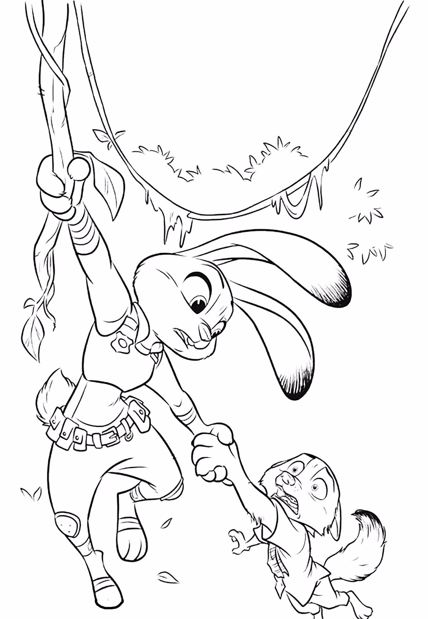 Zootopia para colorir — desenho para imprimir