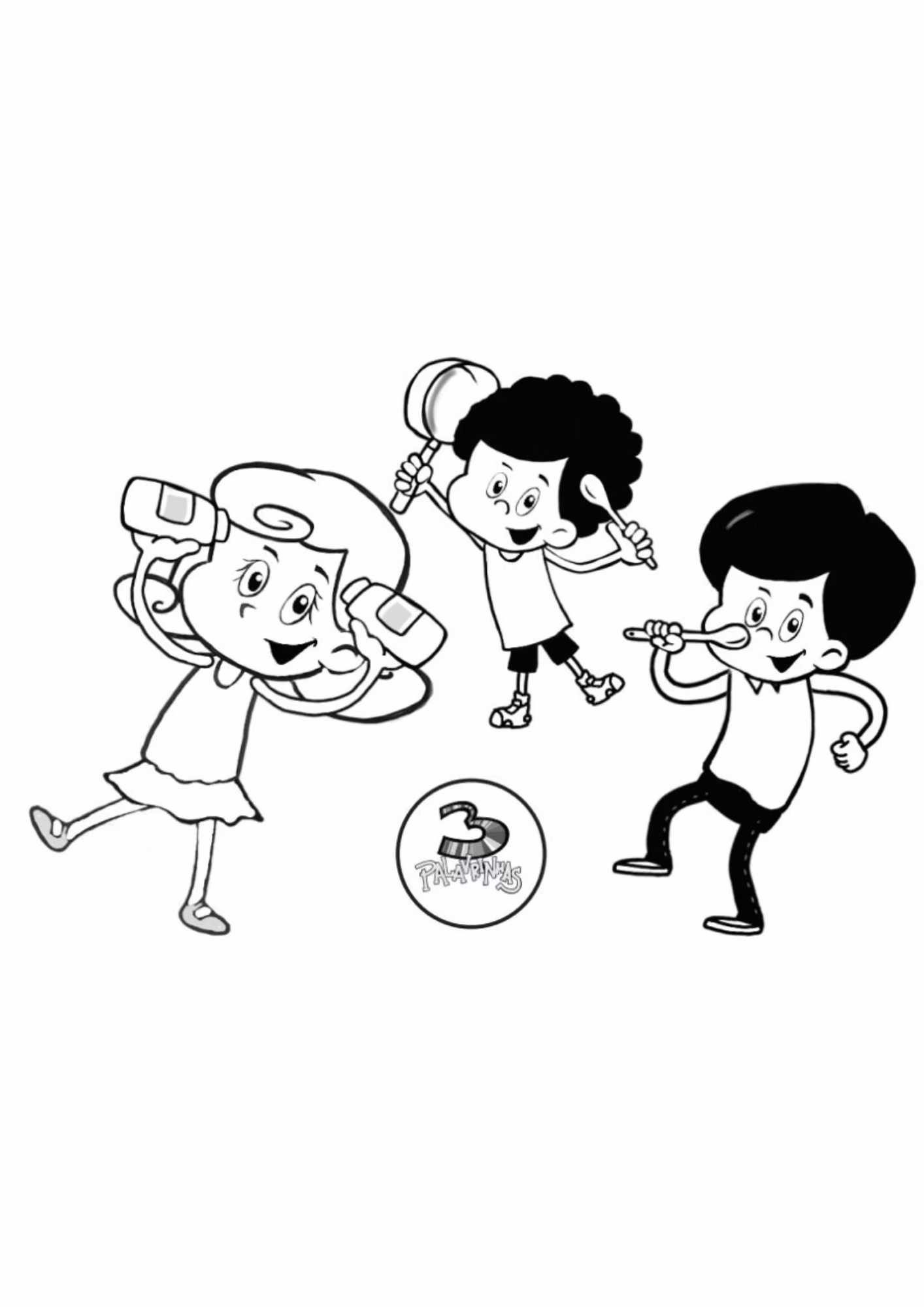 Palavrinhas e para colorir — desenho para imprimir