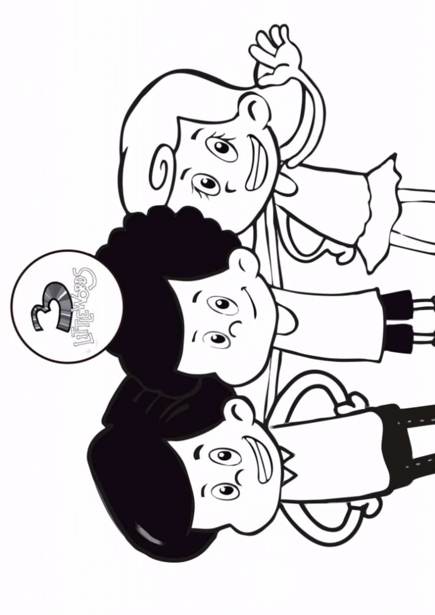 Palavrinhas e para colorir — desenho para imprimir