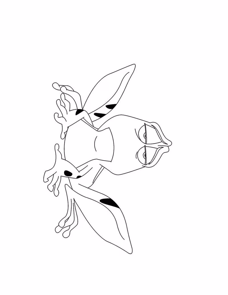 A princesa e o sapo para colorir — desenho para imprimir