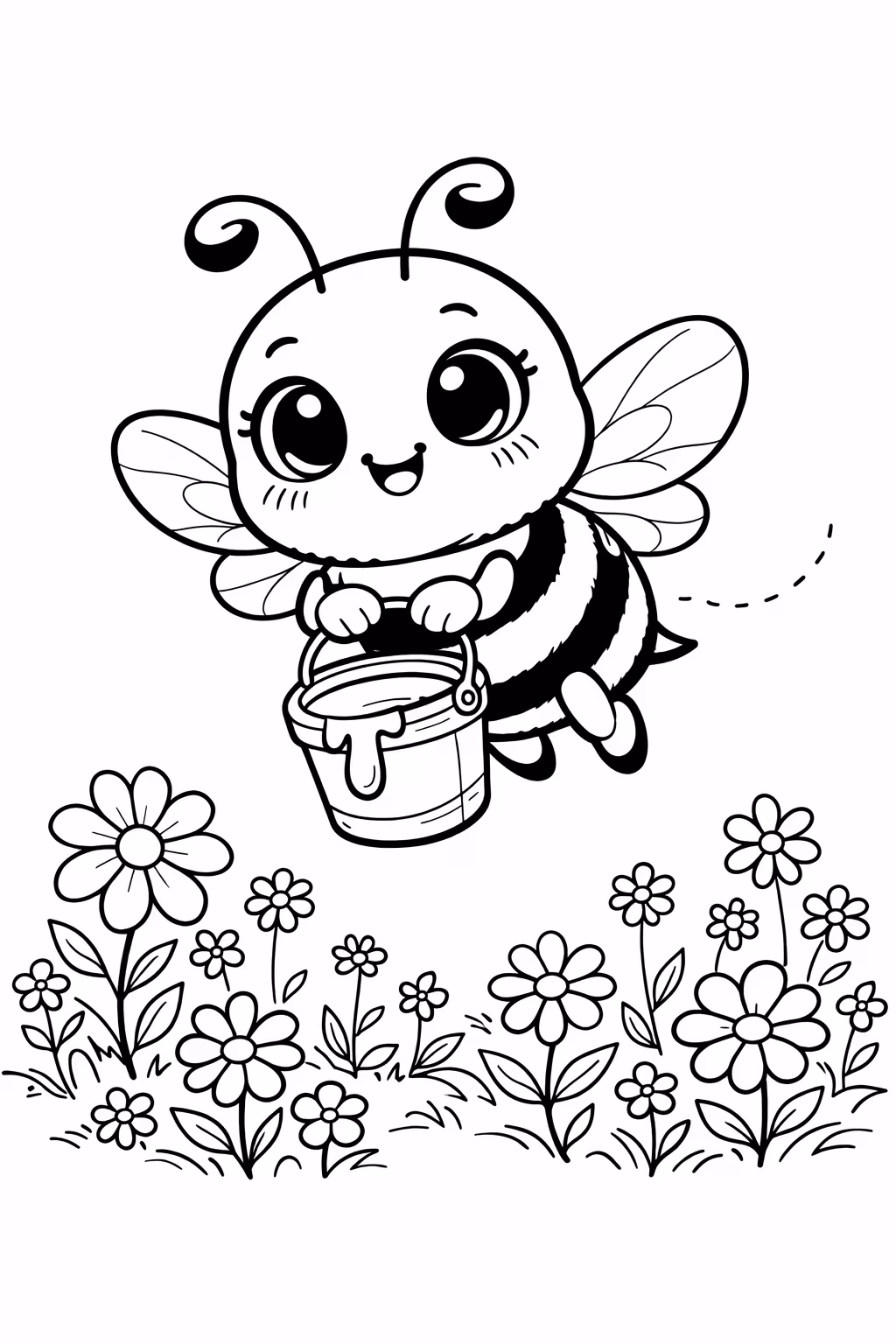 Abelha para colorir — desenho para imprimir