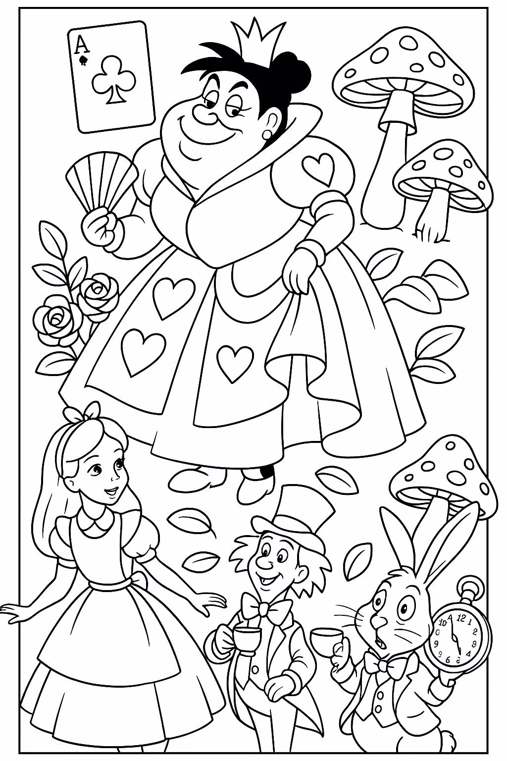 Alice para colorir — desenho para imprimir