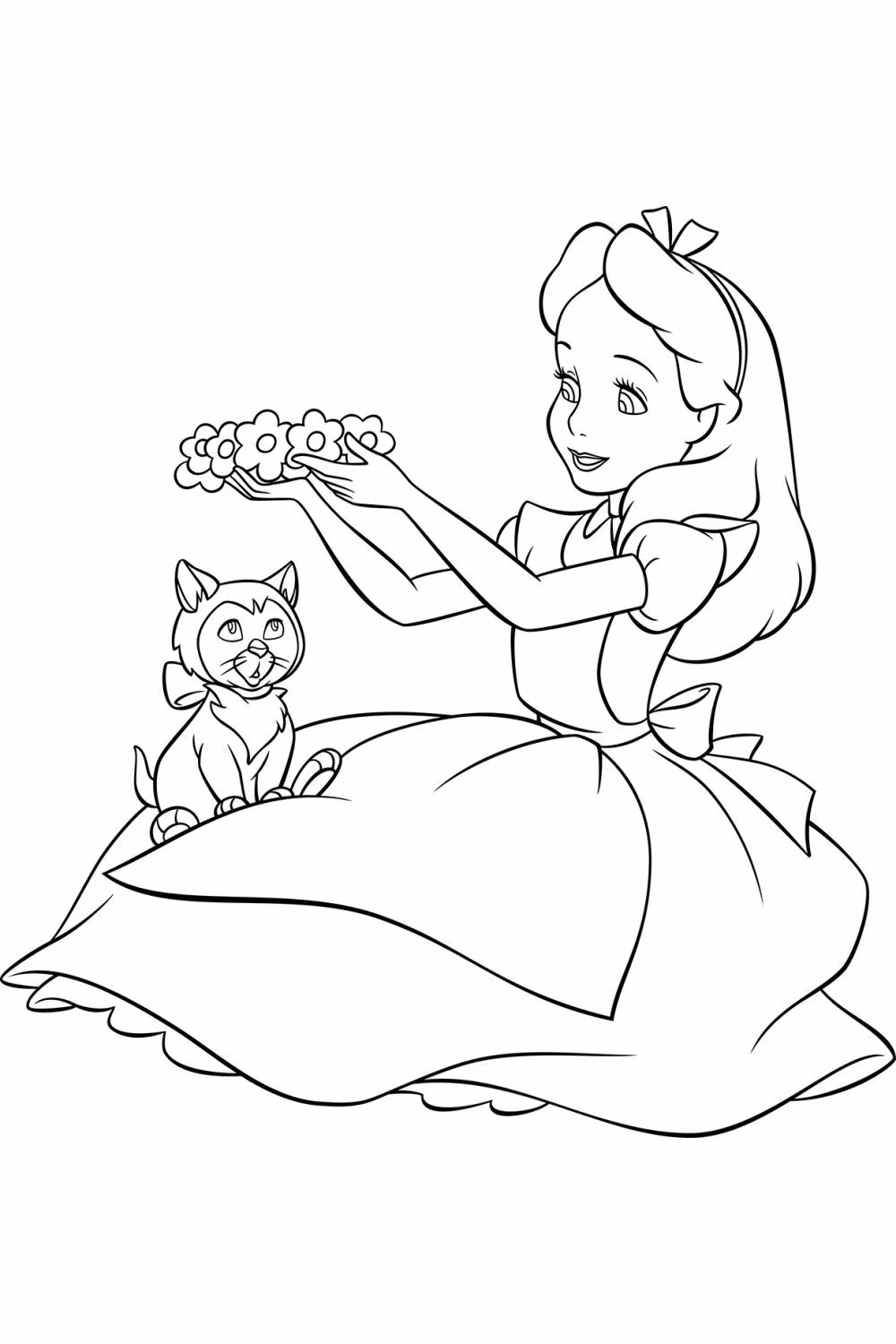 Alice para colorir — desenho para imprimir