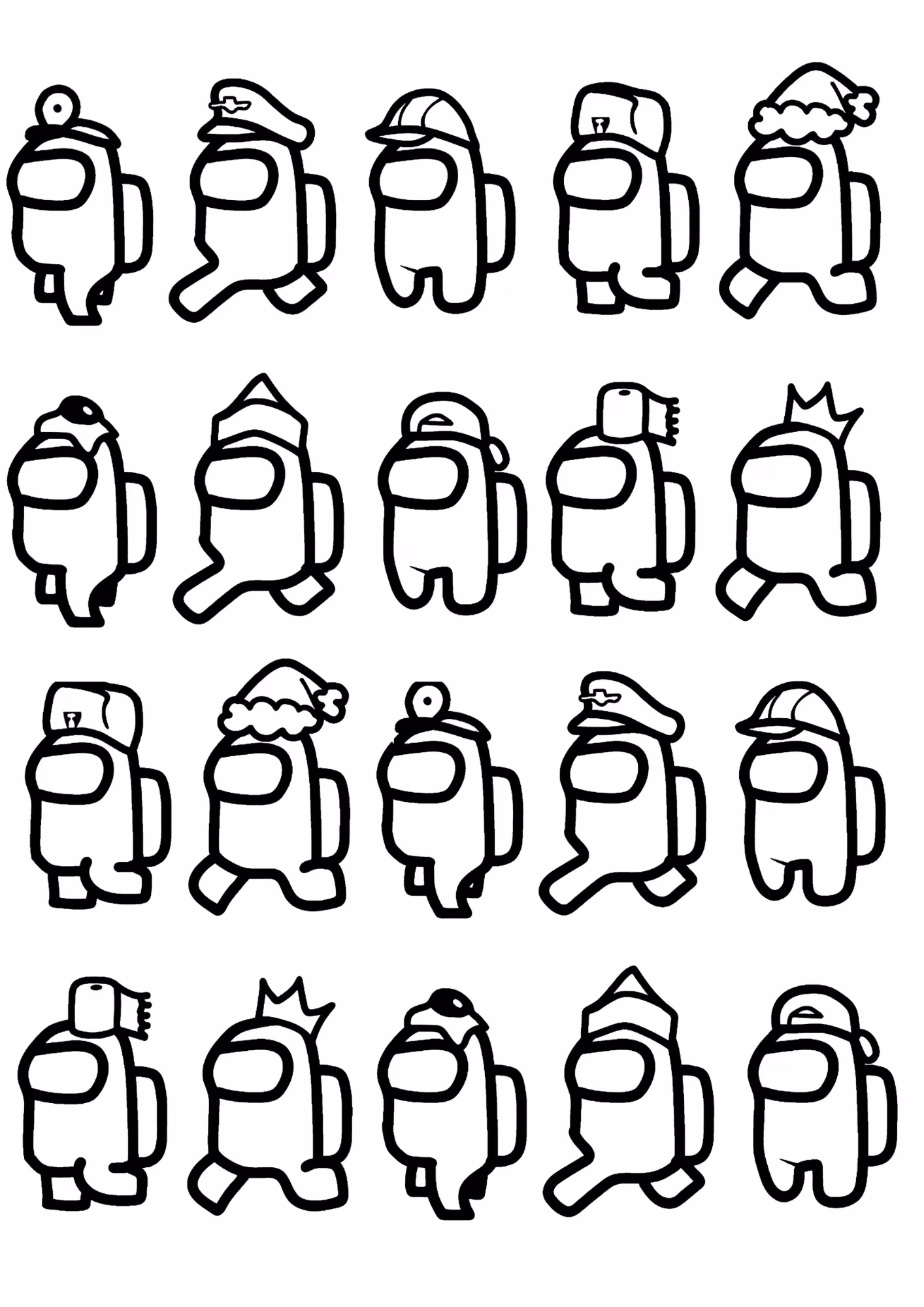 Among us e para colorir — desenho para imprimir
