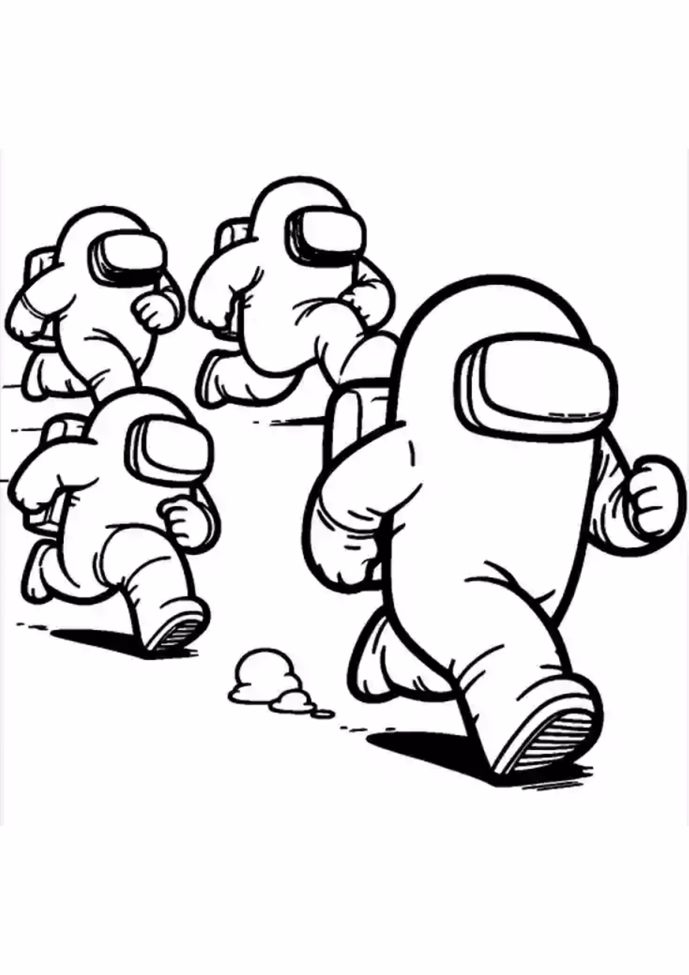 Among us e para colorir — desenho para imprimir