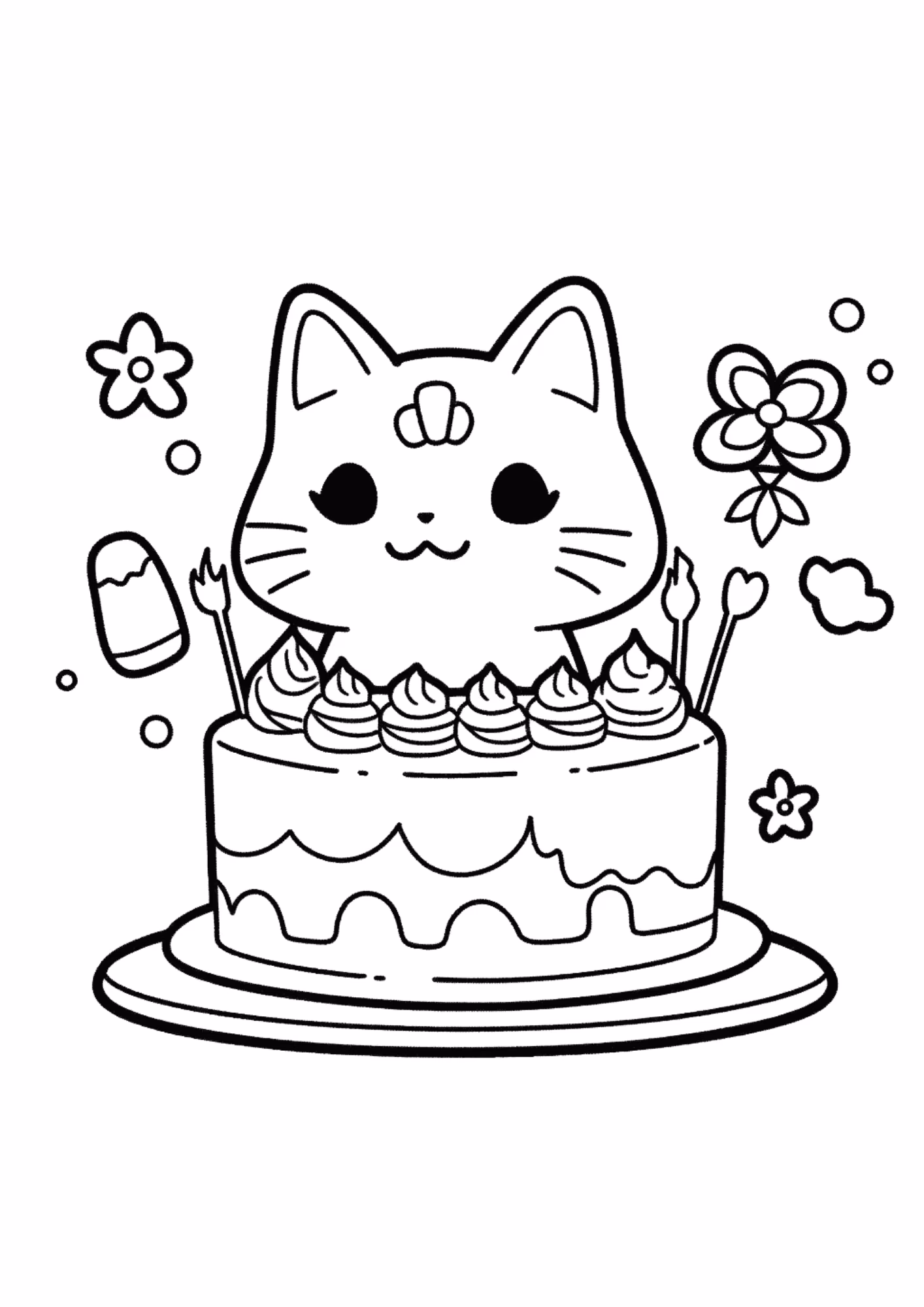 Aniversario e para colorir — desenho para imprimir