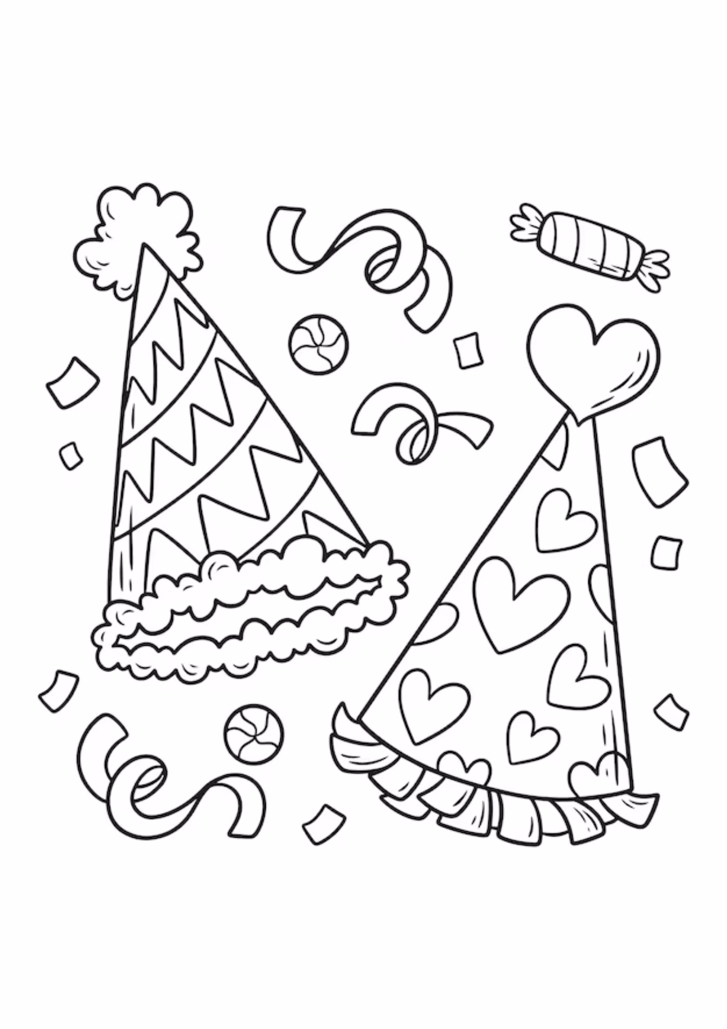 Aniversario e para colorir — desenho para imprimir