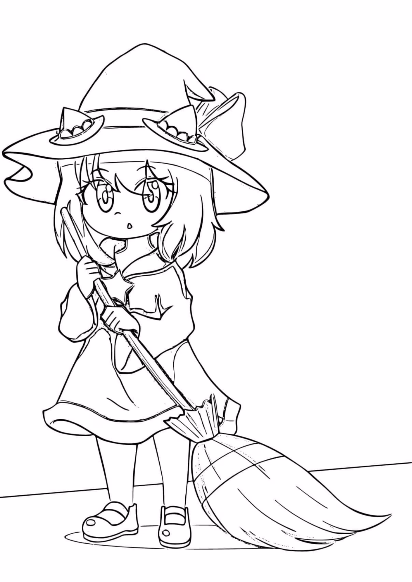 Anya e para colorir — desenho para imprimir