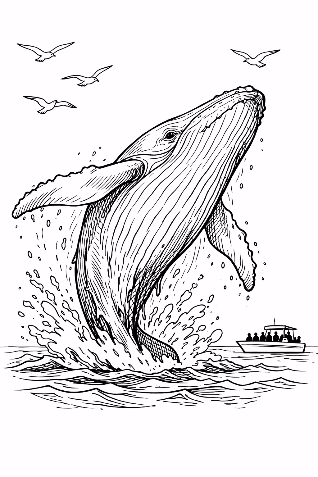 Baleia02 para colorir — desenho para imprimir