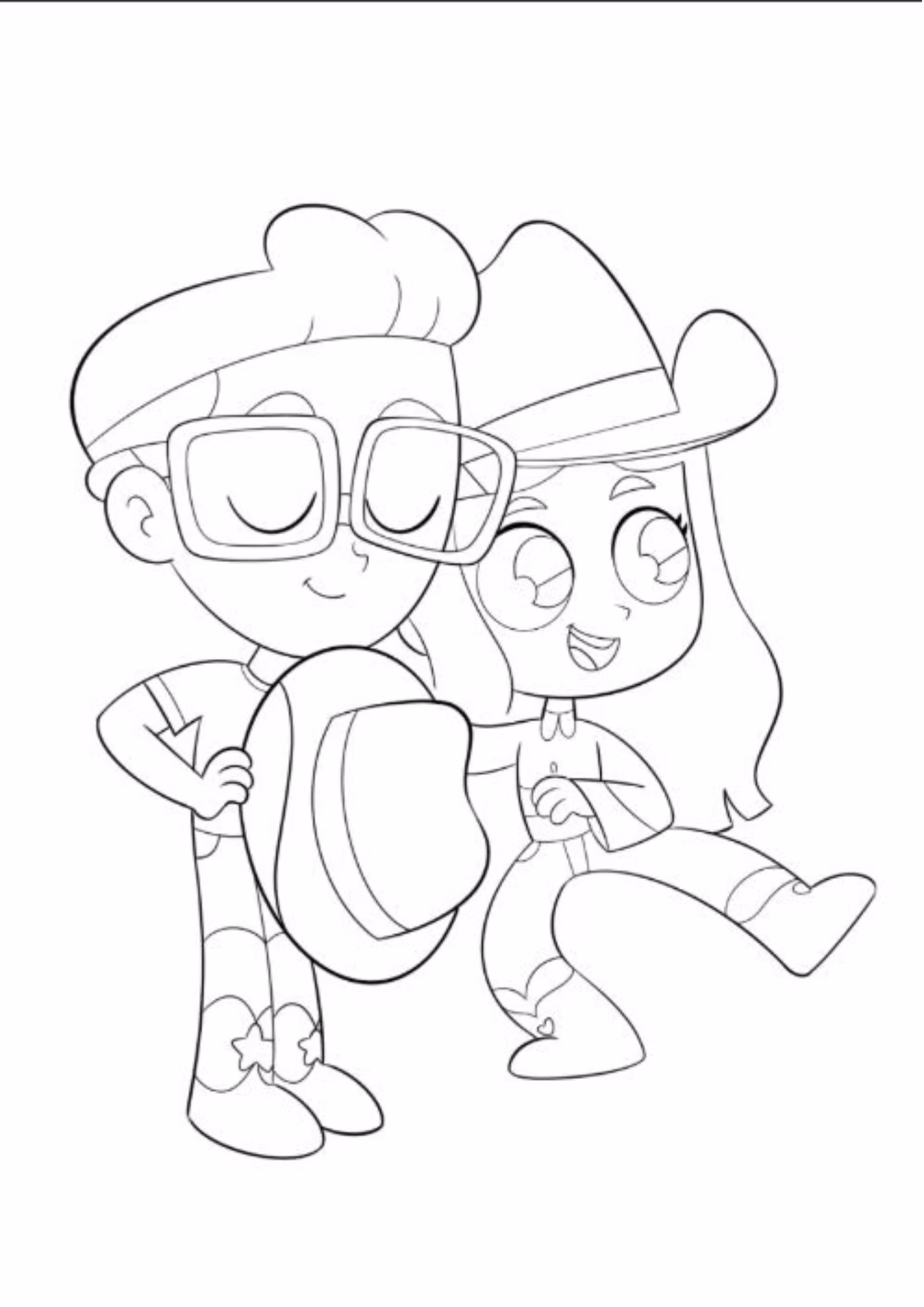 Boiadeirinha e para colorir — desenho para imprimir