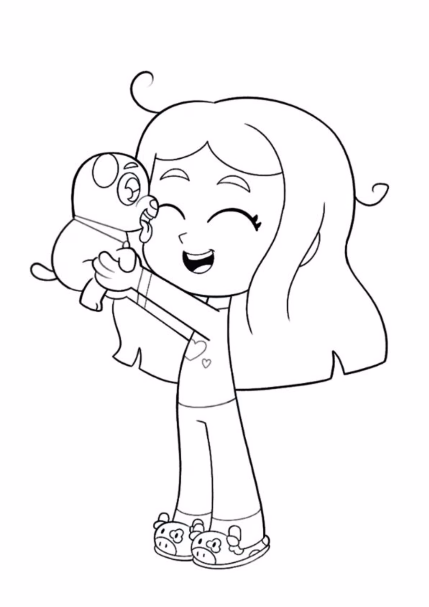 Boiadeirinha e para colorir — desenho para imprimir