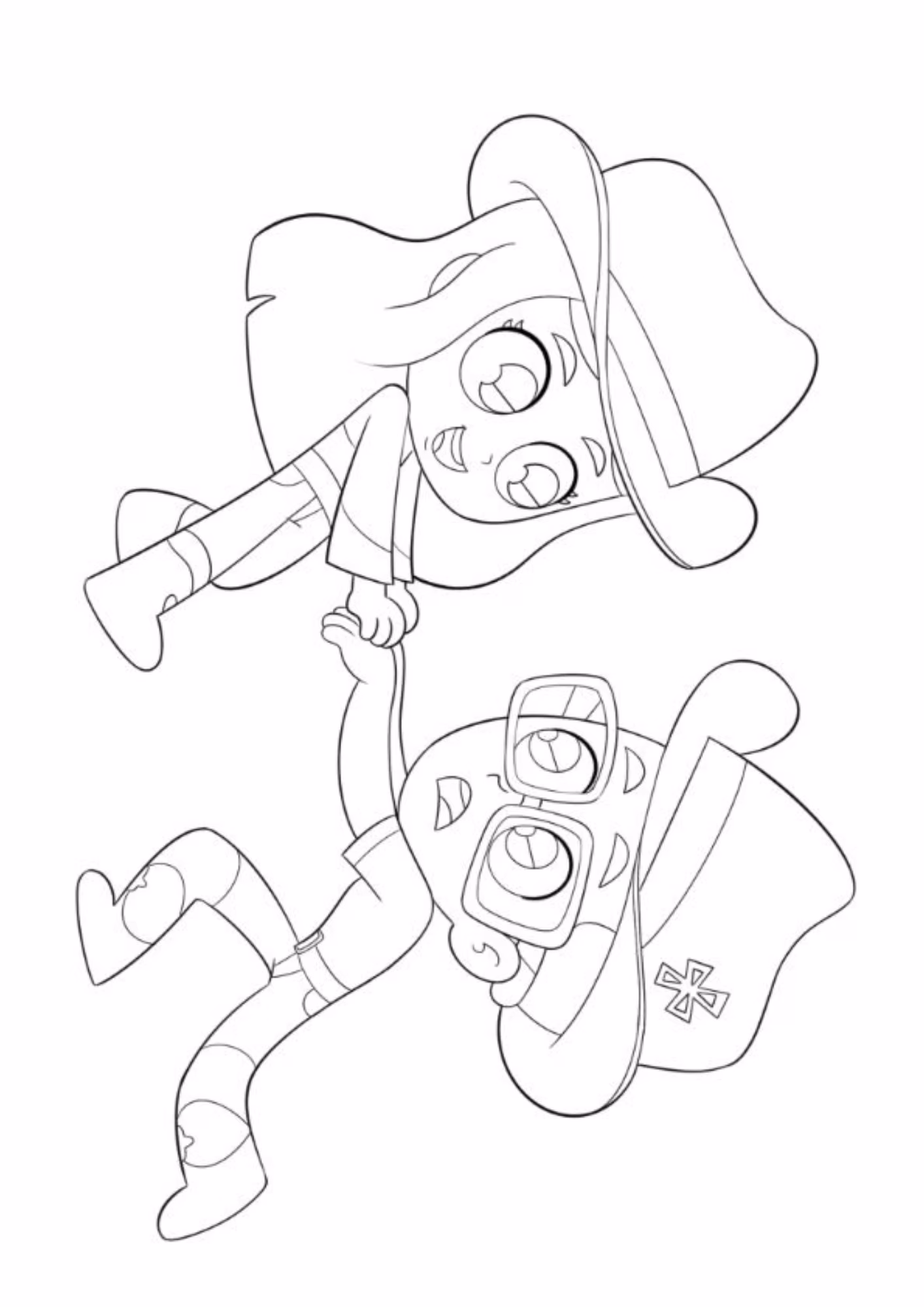 Boiadeirinha e para colorir — desenho para imprimir