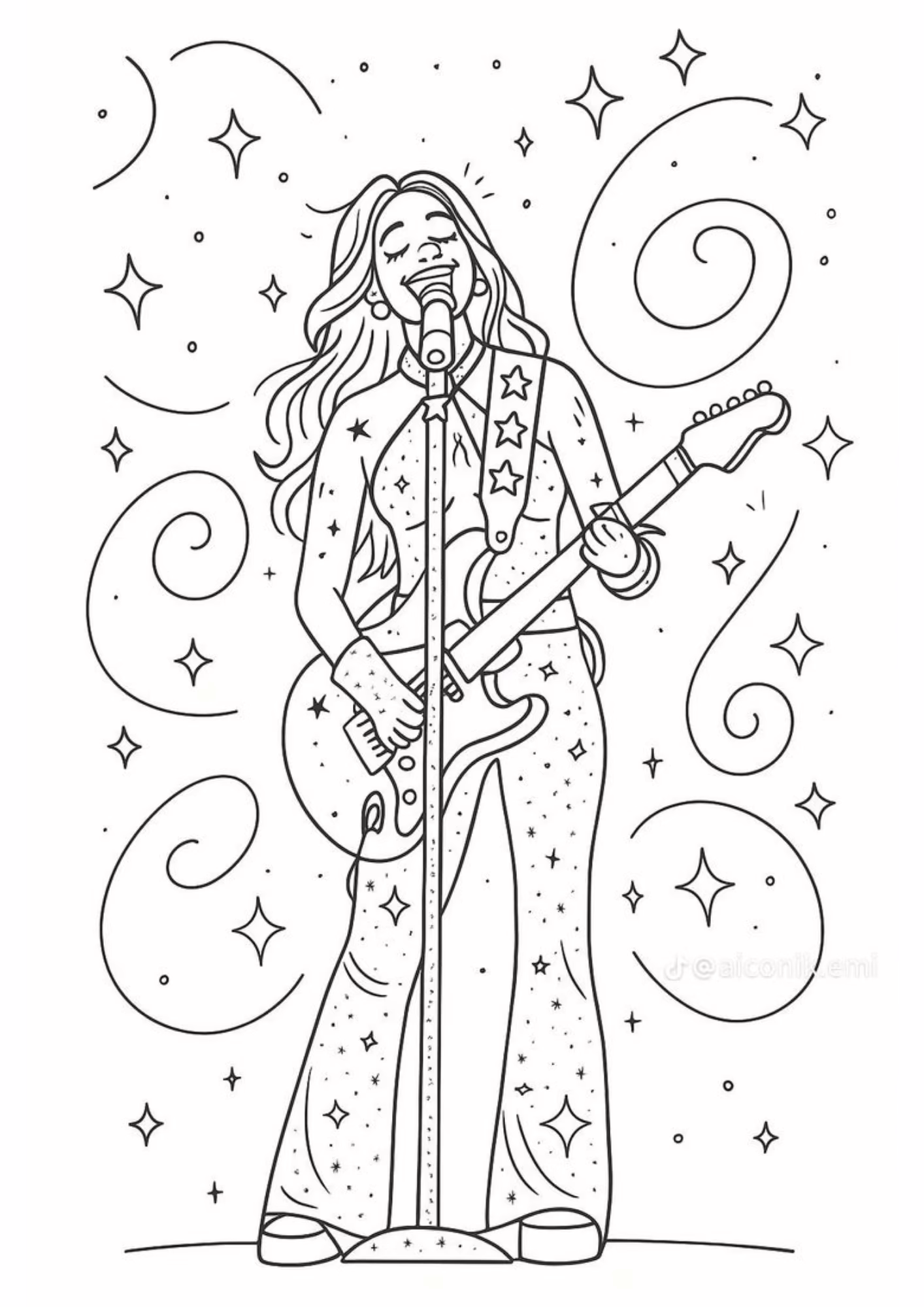 Boiadeirinha e para colorir — desenho para imprimir