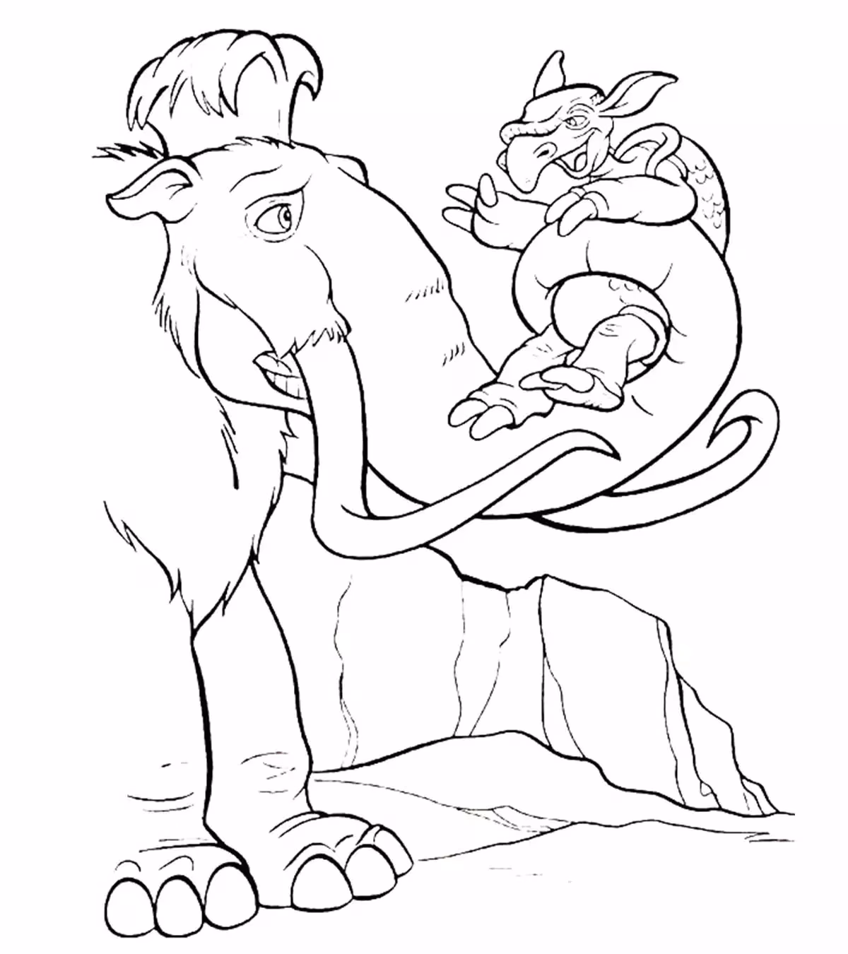 Era do gelo para colorir — desenho para imprimir