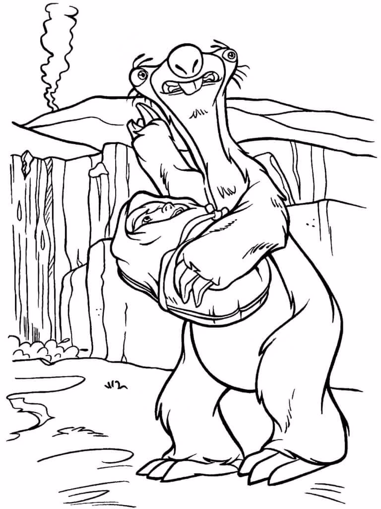 Era do gelo para colorir — desenho para imprimir