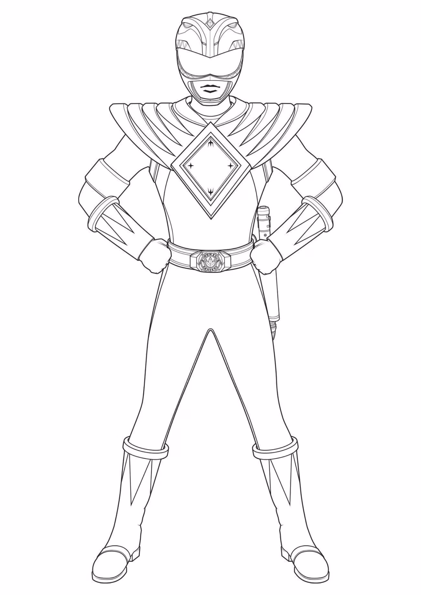 Power rangers e para colorir — desenho para imprimir