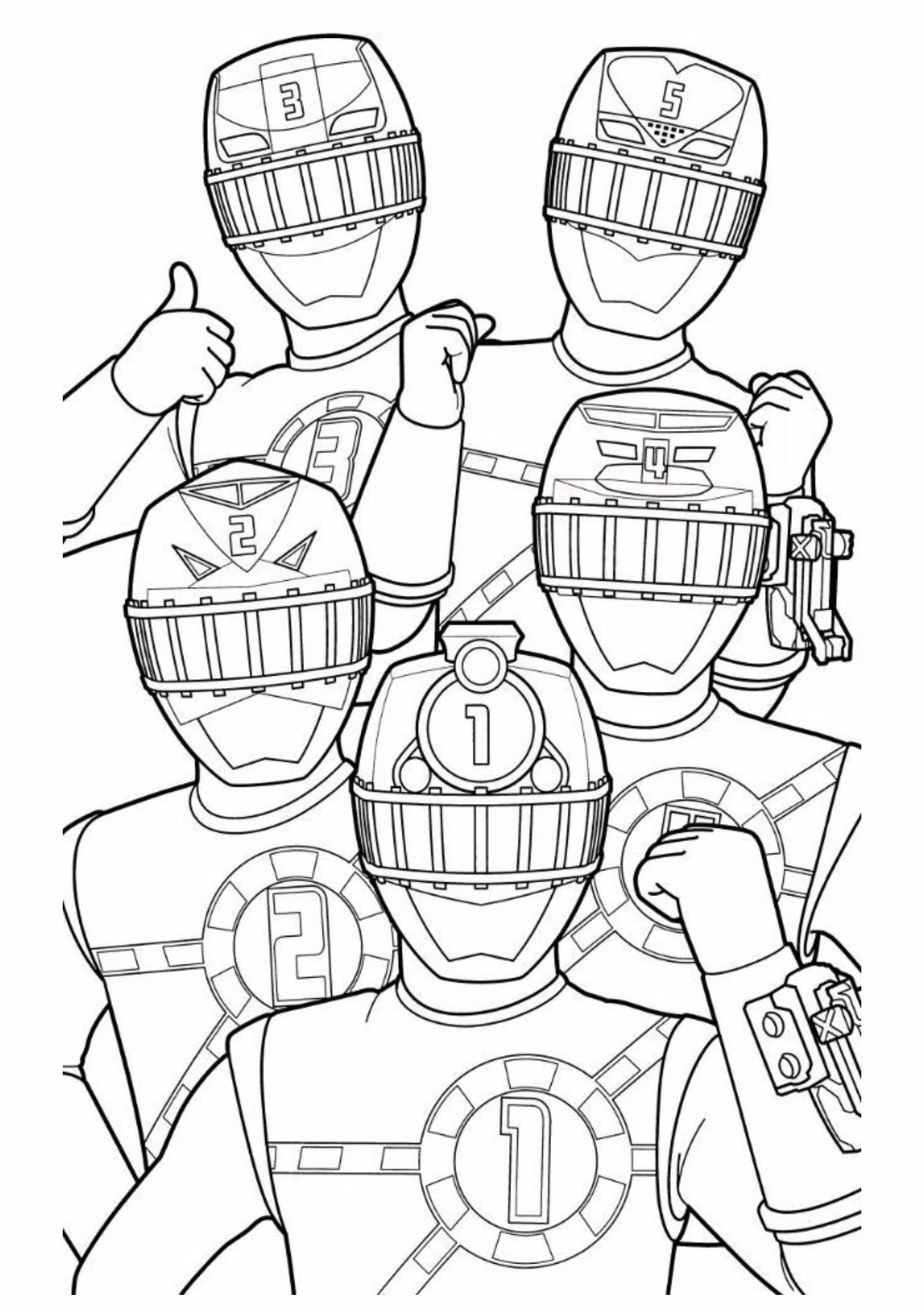 Power rangers e para colorir — desenho para imprimir