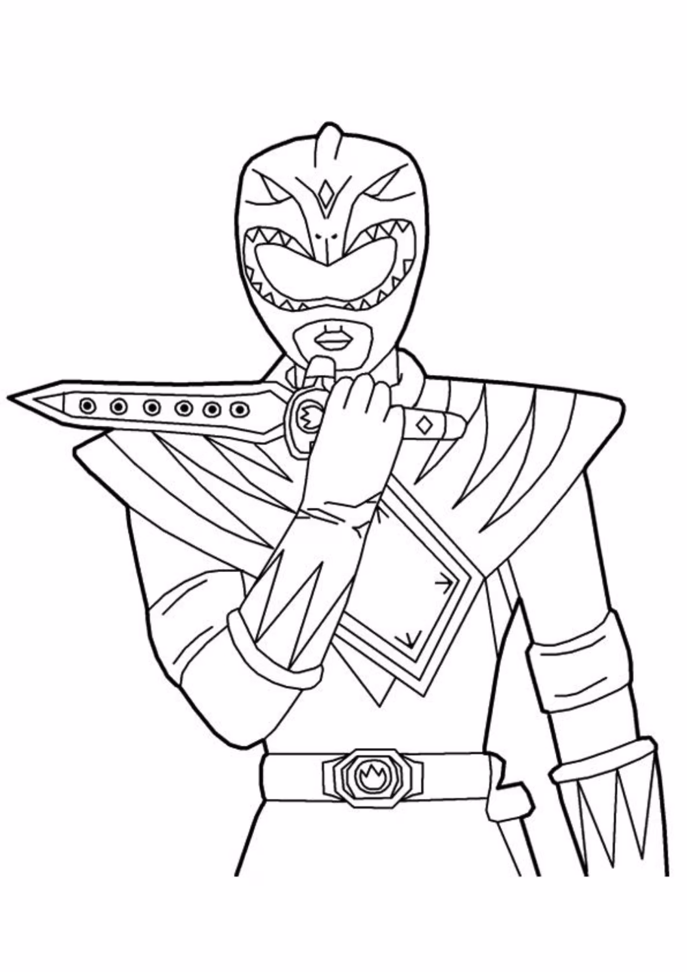 Power rangers e para colorir — desenho para imprimir