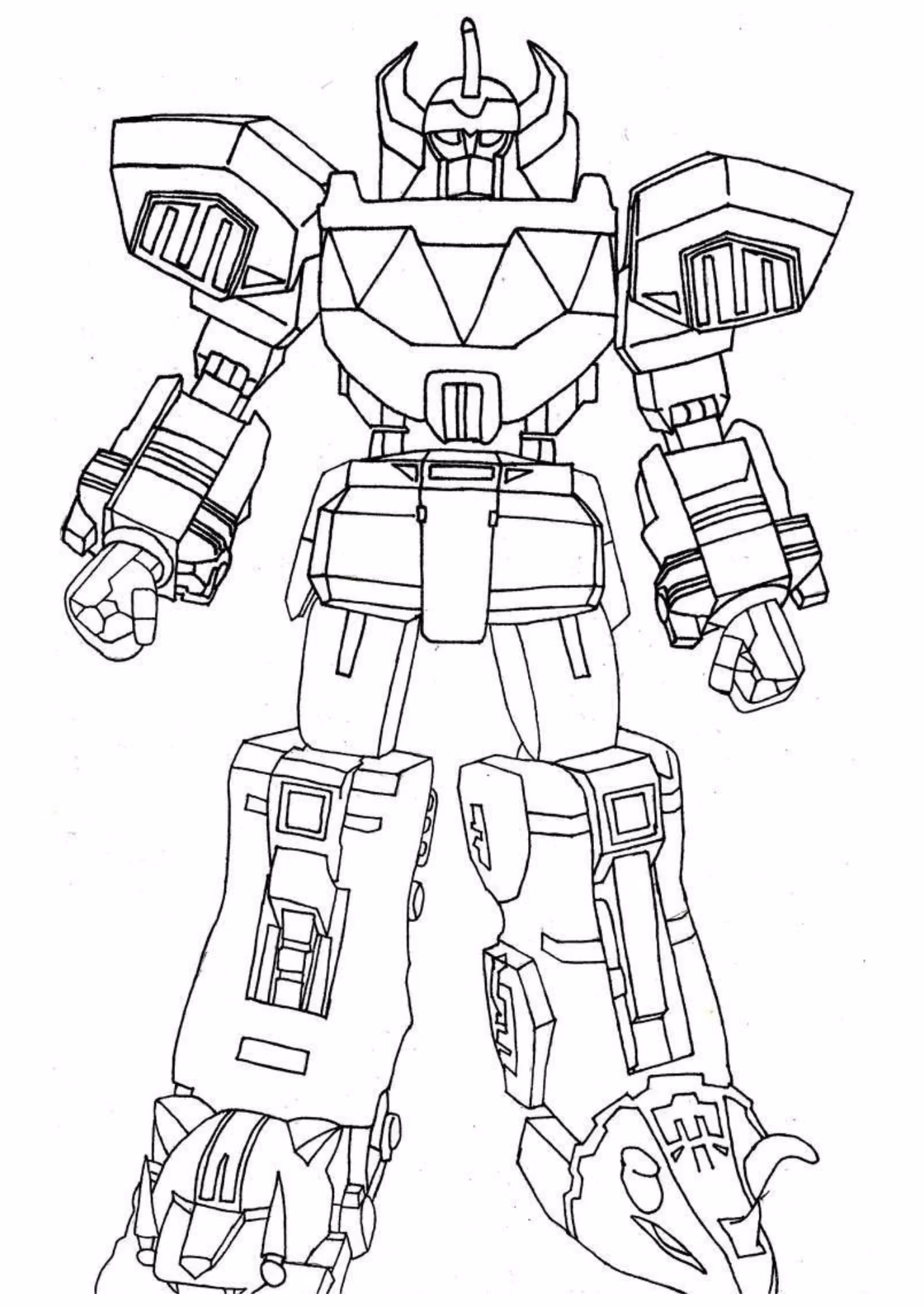 Power rangers e para colorir — desenho para imprimir