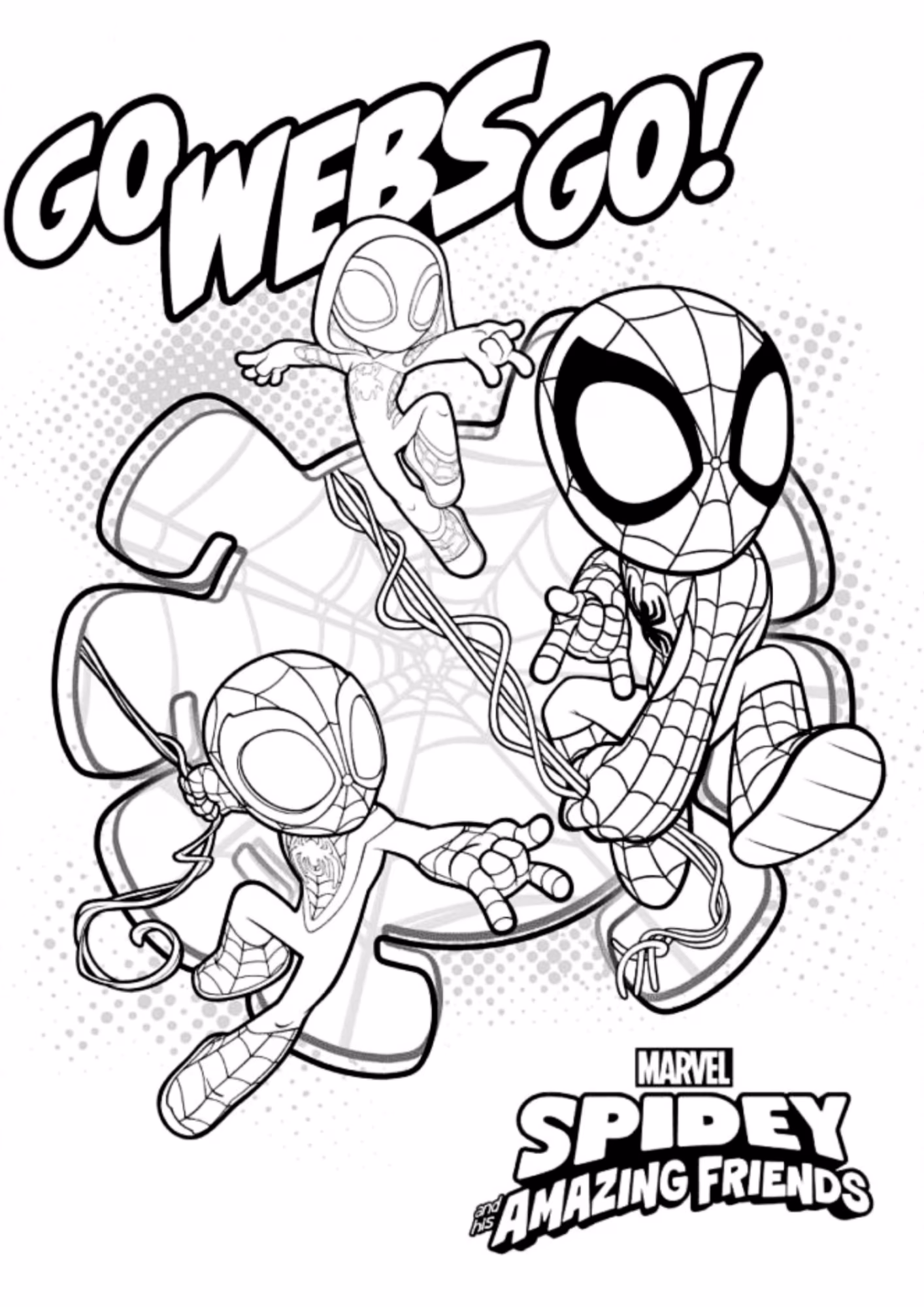 Spidey amazing friends e para colorir — desenho para imprimir