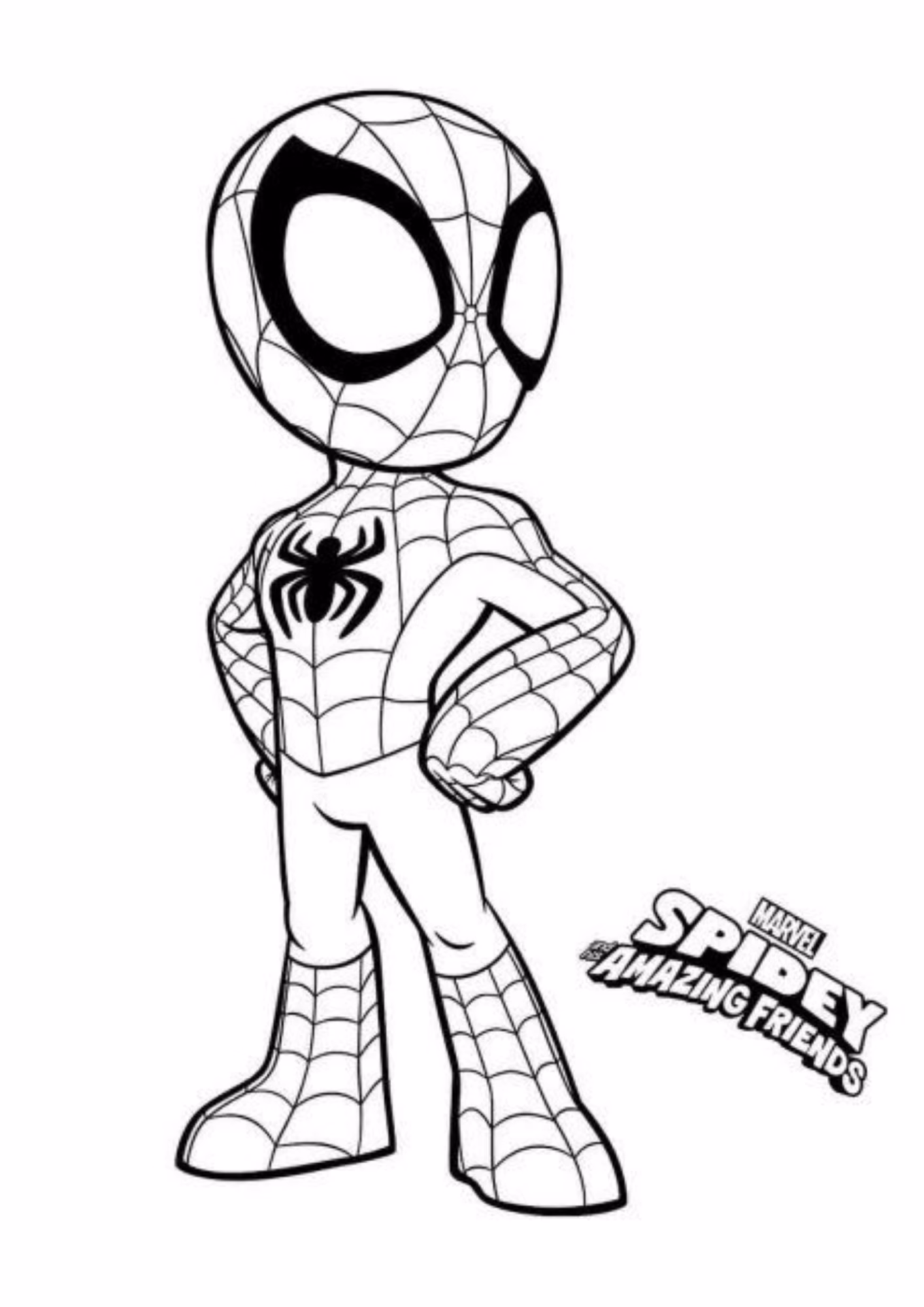 Spidey amazing friends e para colorir — desenho para imprimir