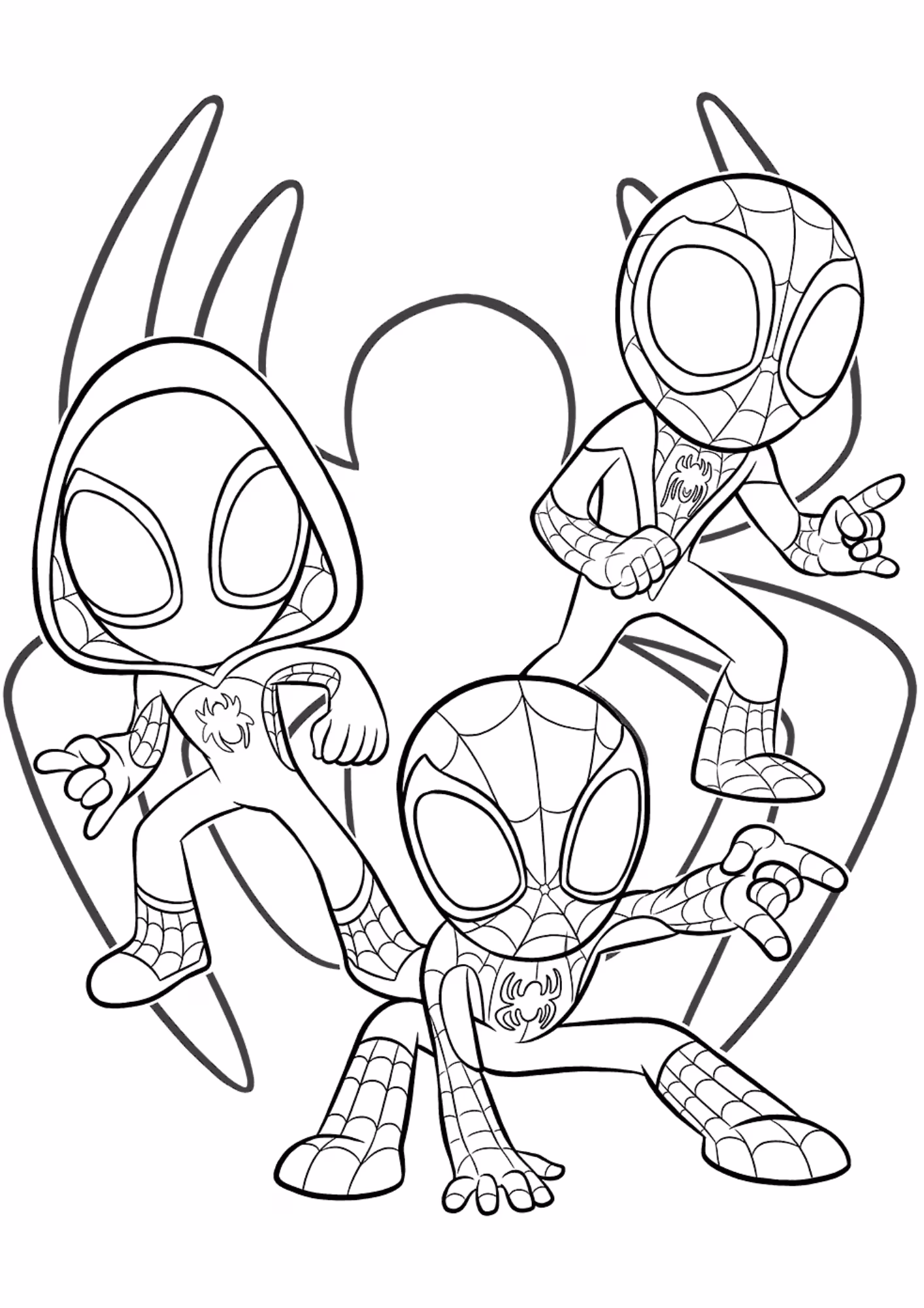 Spidey amazing friends e para colorir — desenho para imprimir