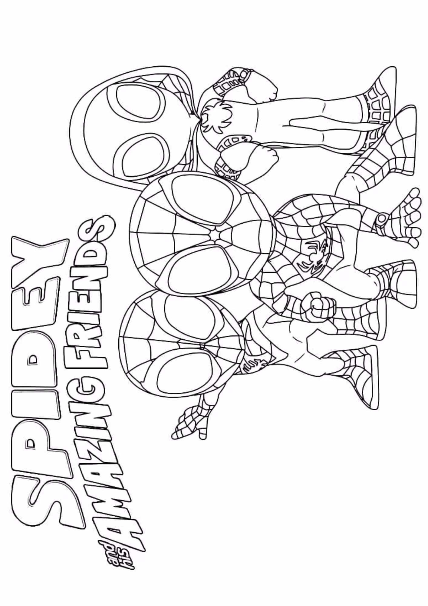Spidey amazing friends e para colorir — desenho para imprimir