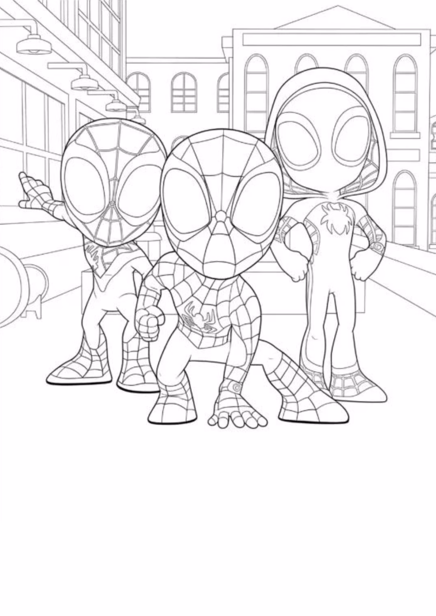 Spidey amazing friends e para colorir — desenho para imprimir