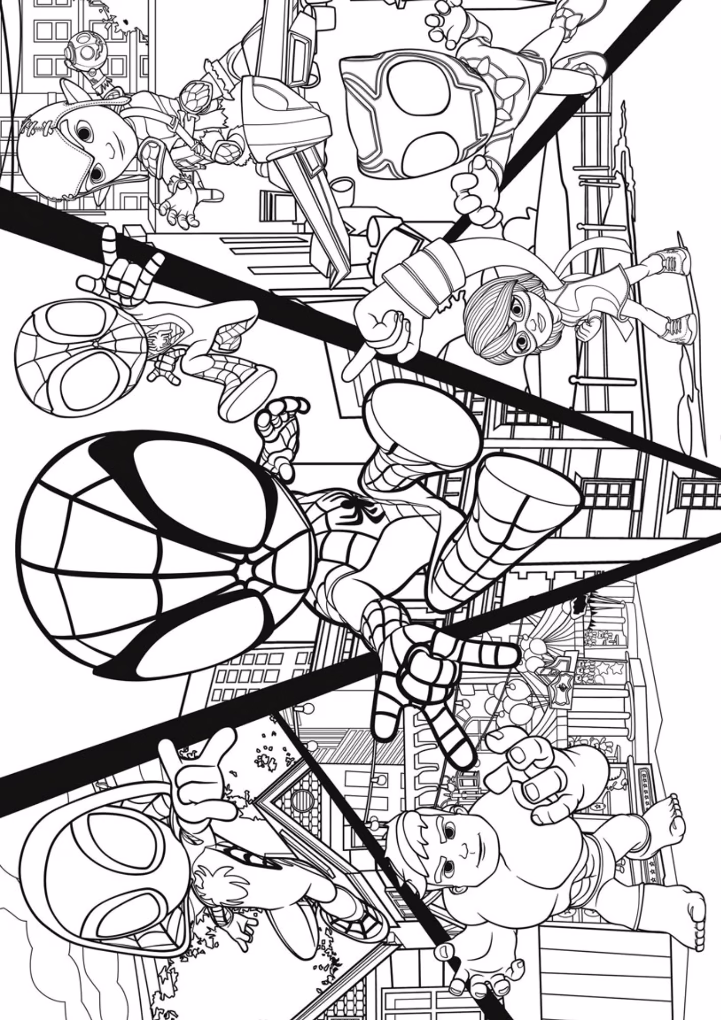 Spidey amazing friends e para colorir — desenho para imprimir