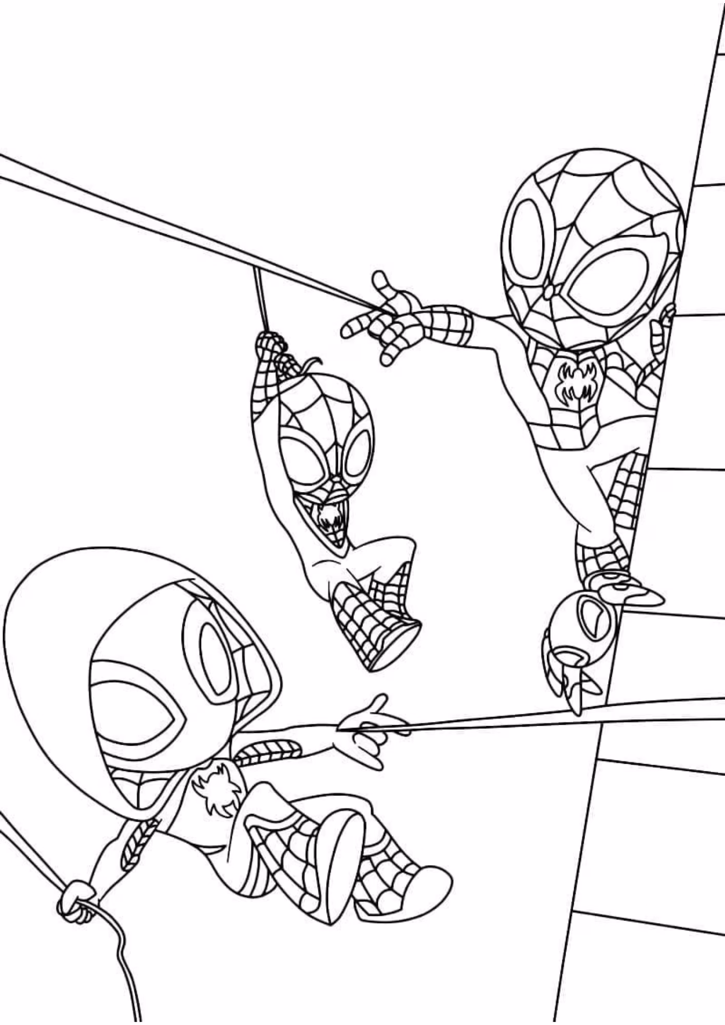 Spidey amazing friends e para colorir — desenho para imprimir