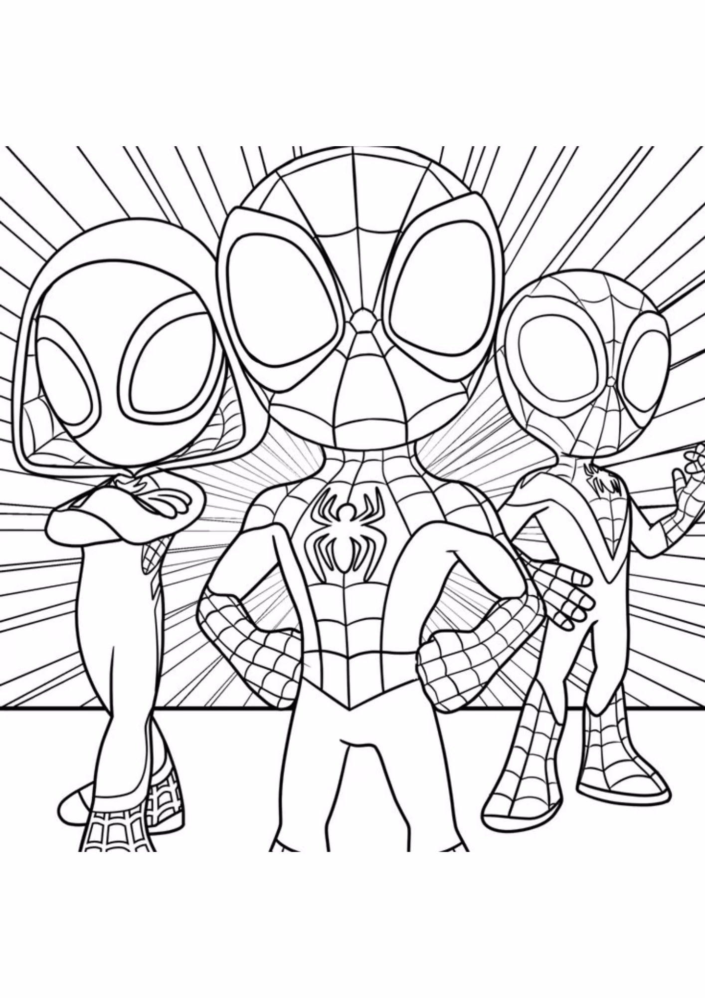 Spidey amazing friends e para colorir — desenho para imprimir