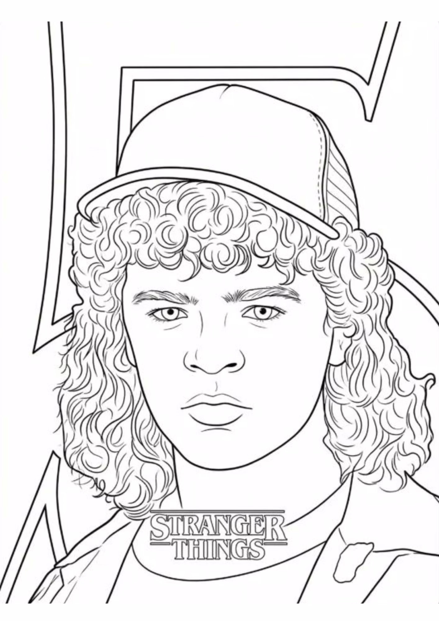 Stranger things e para colorir — desenho para imprimir