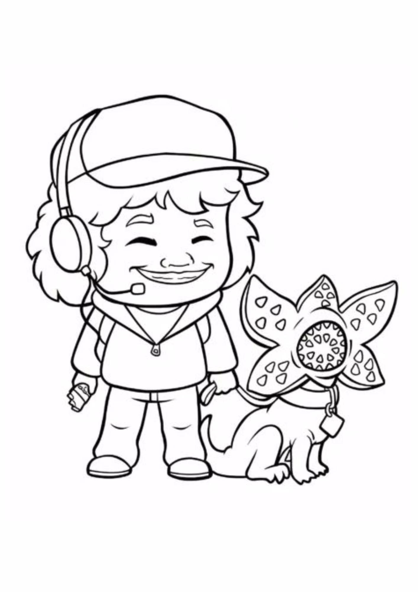Stranger things e para colorir — desenho para imprimir