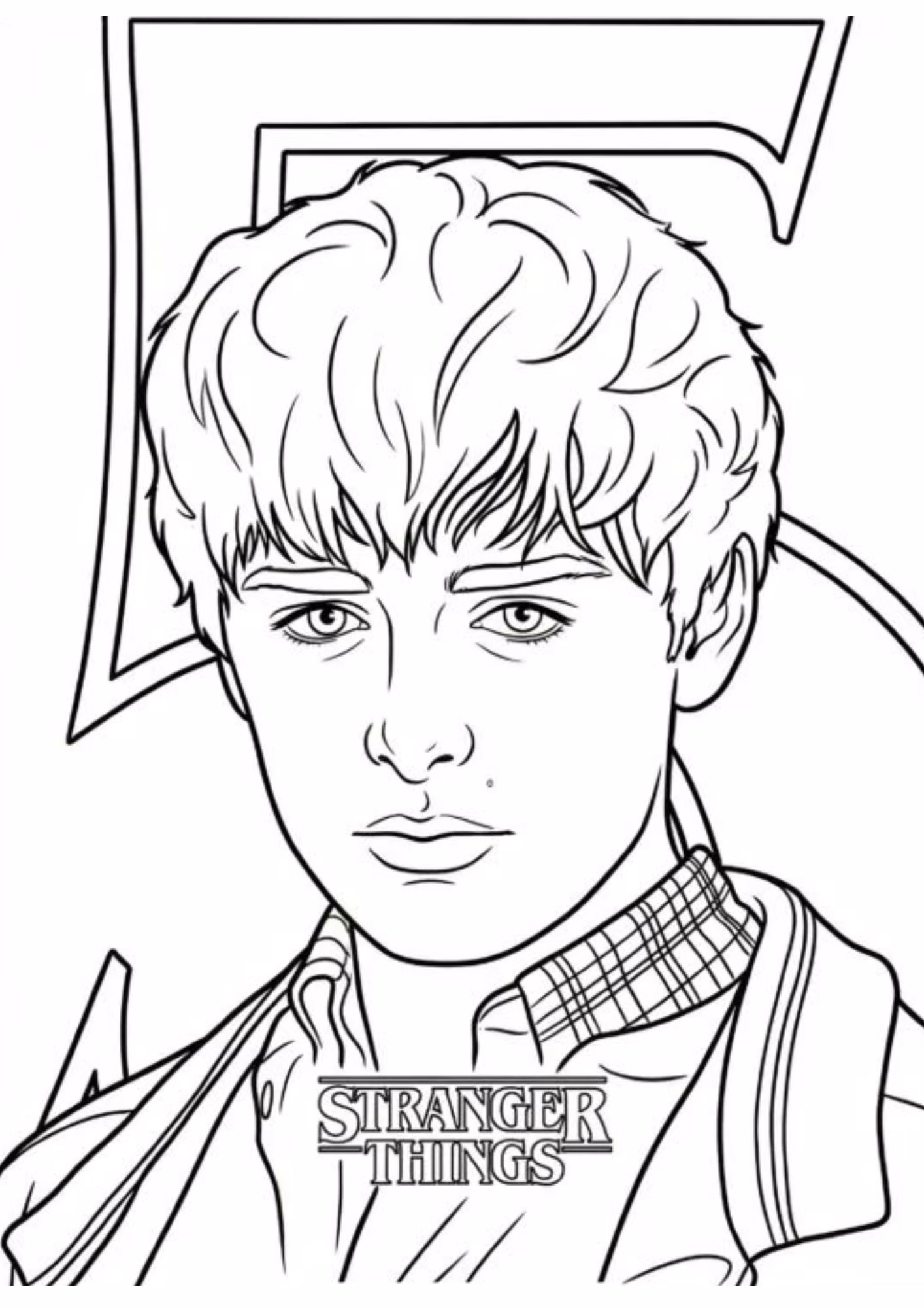 Stranger things e para colorir — desenho para imprimir