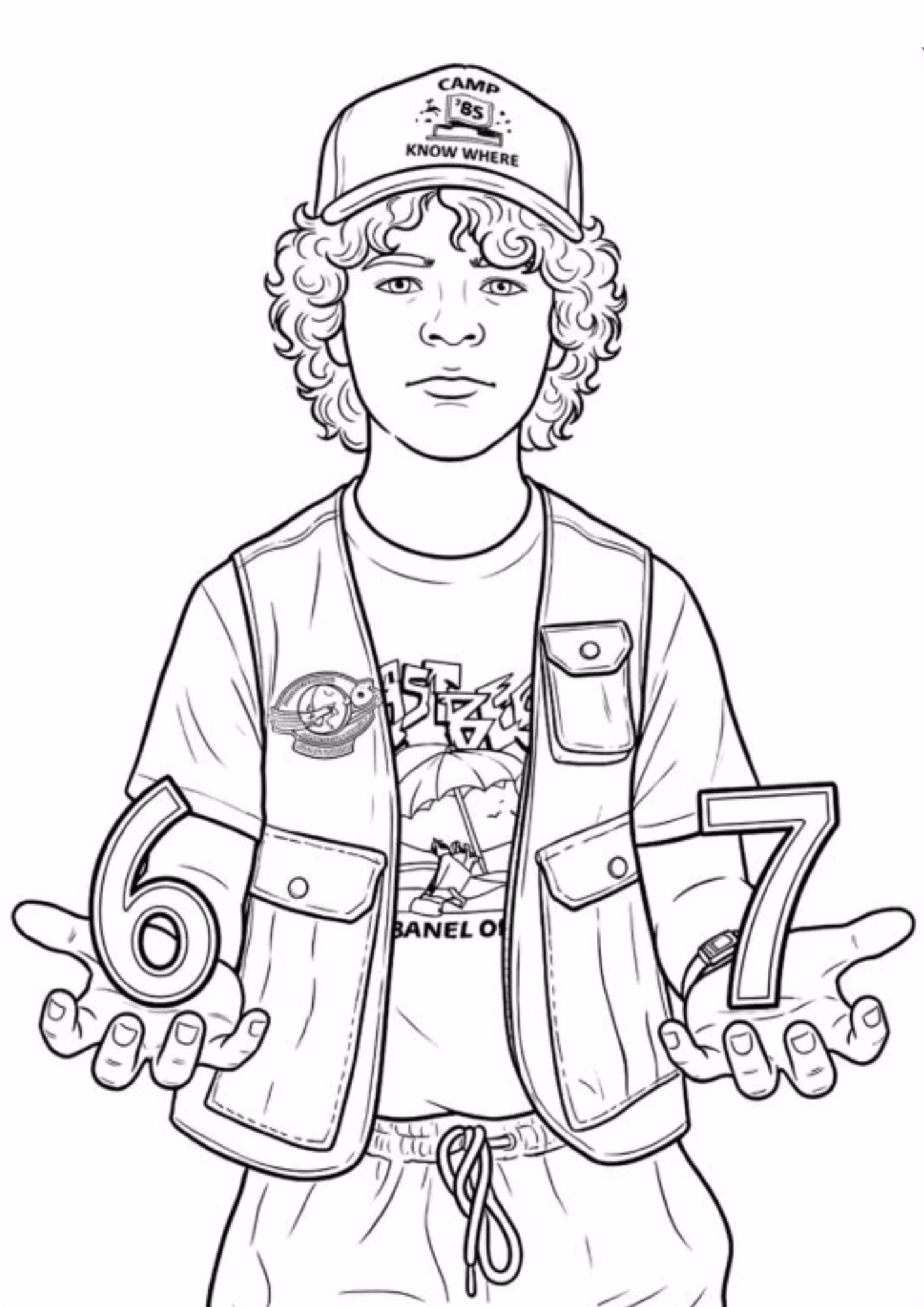 Stranger things e para colorir — desenho para imprimir