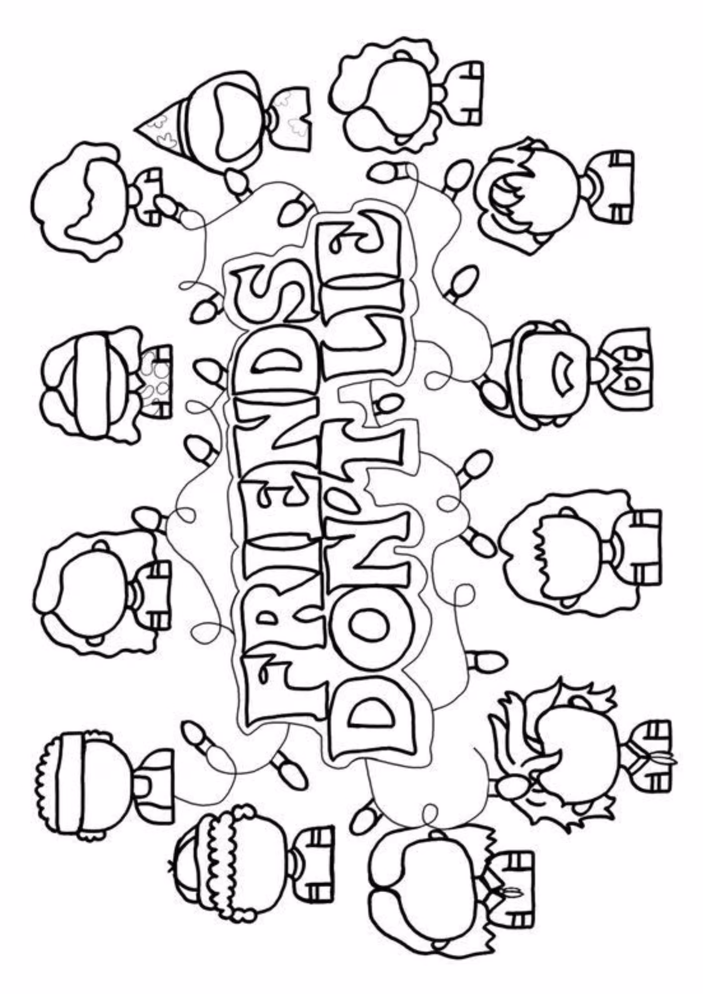 Stranger things e para colorir — desenho para imprimir