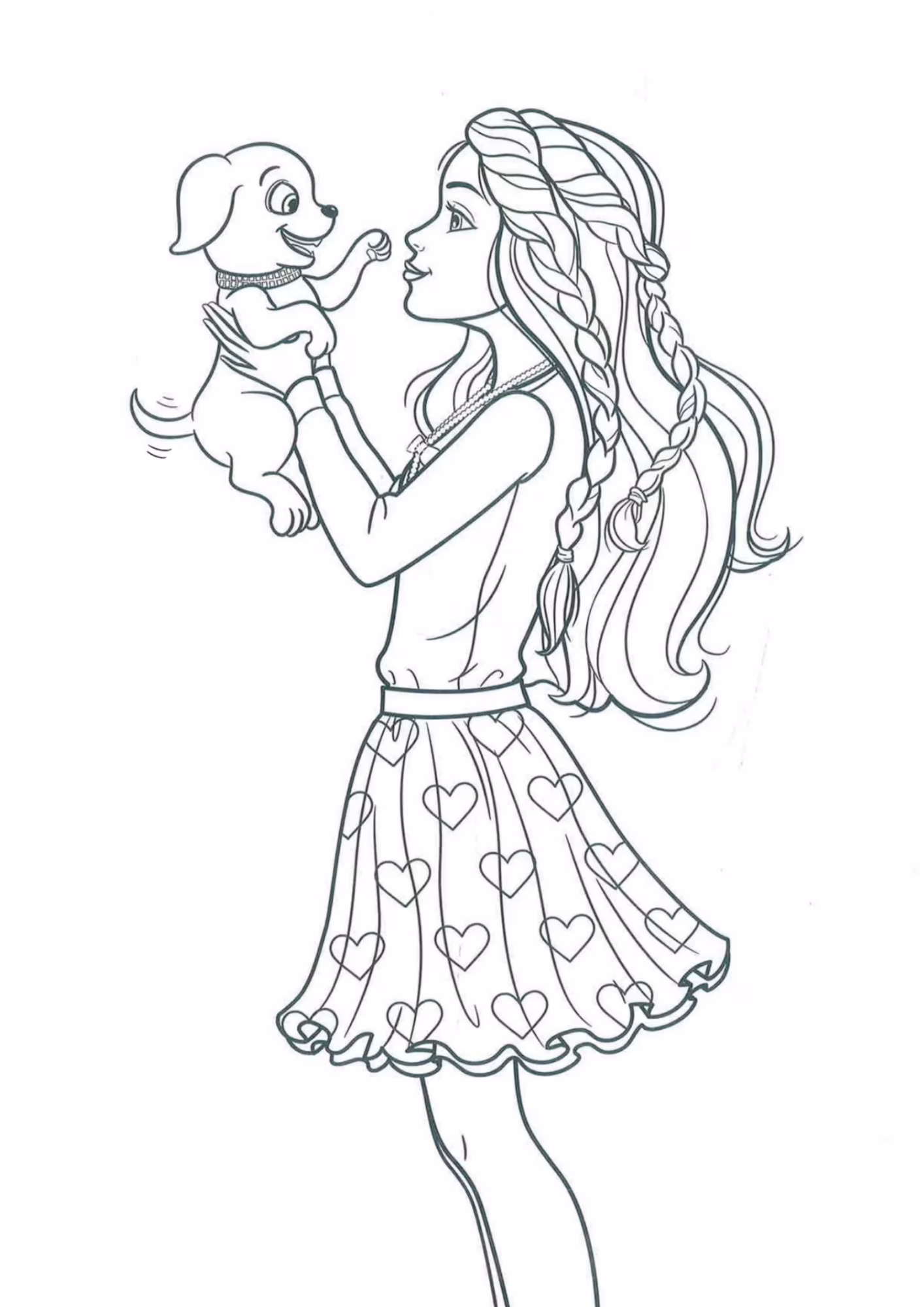 Barbie para colorir — desenho para imprimir