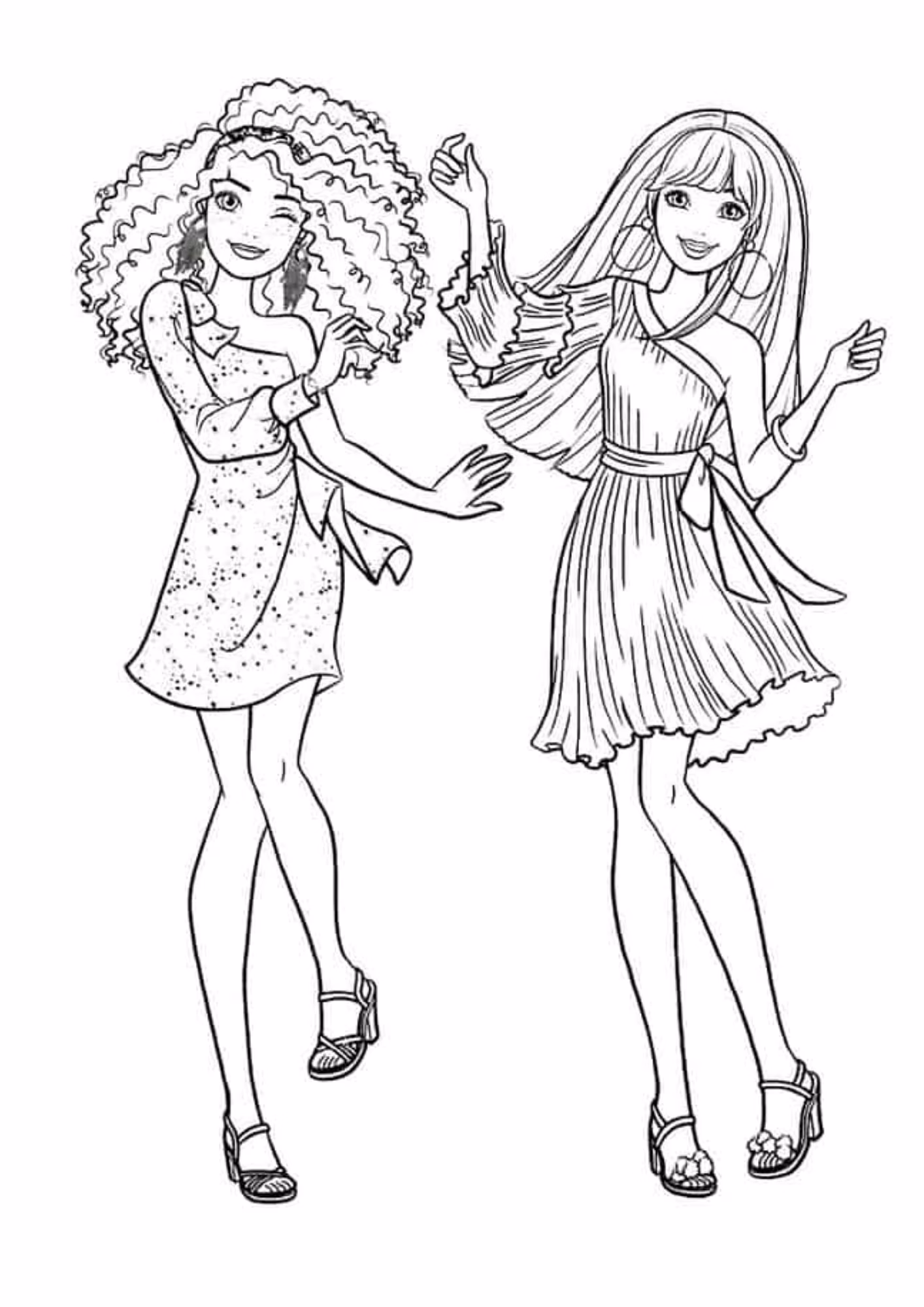 Barbie para colorir — desenho para imprimir