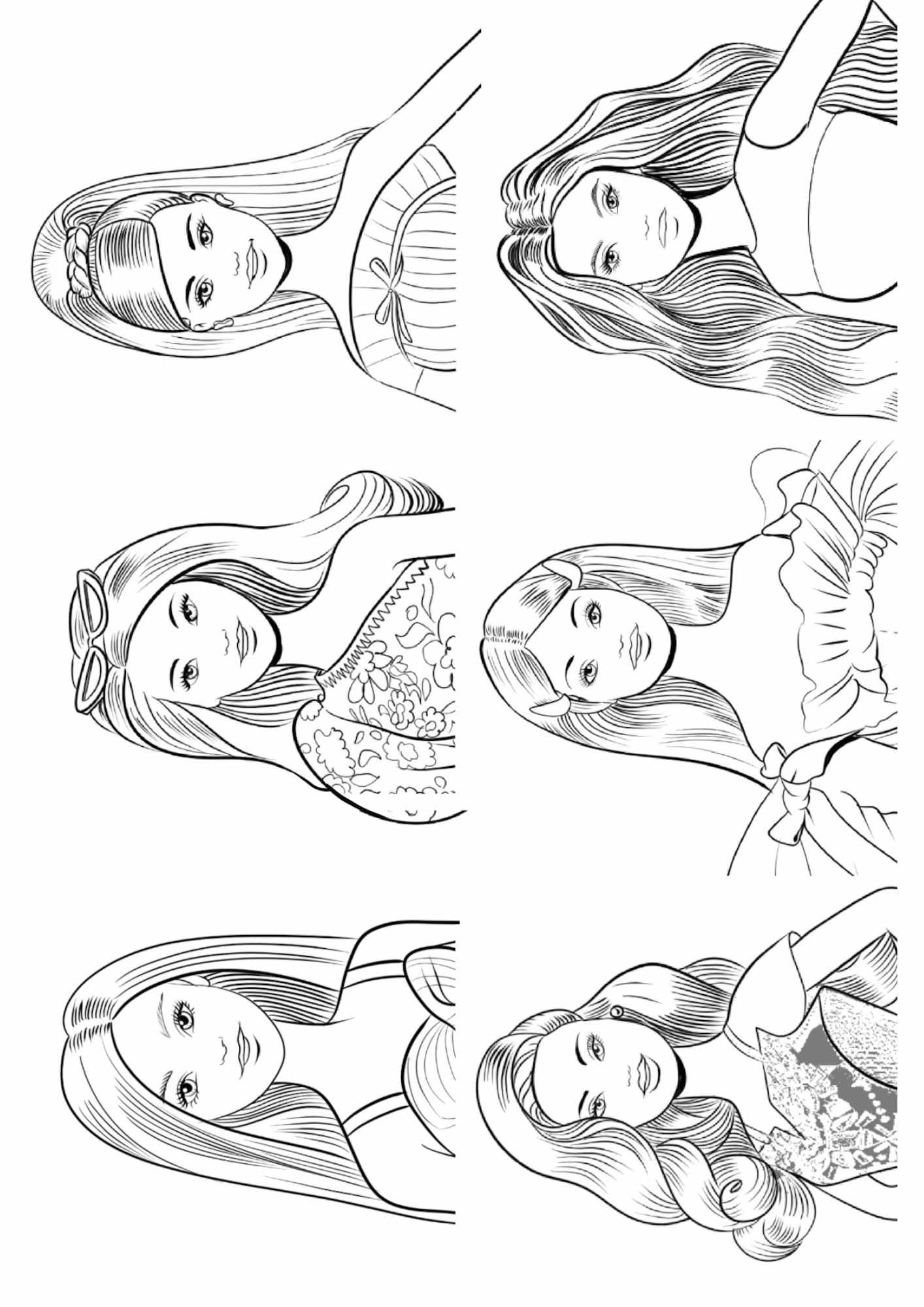 Barbie para colorir — desenho para imprimir
