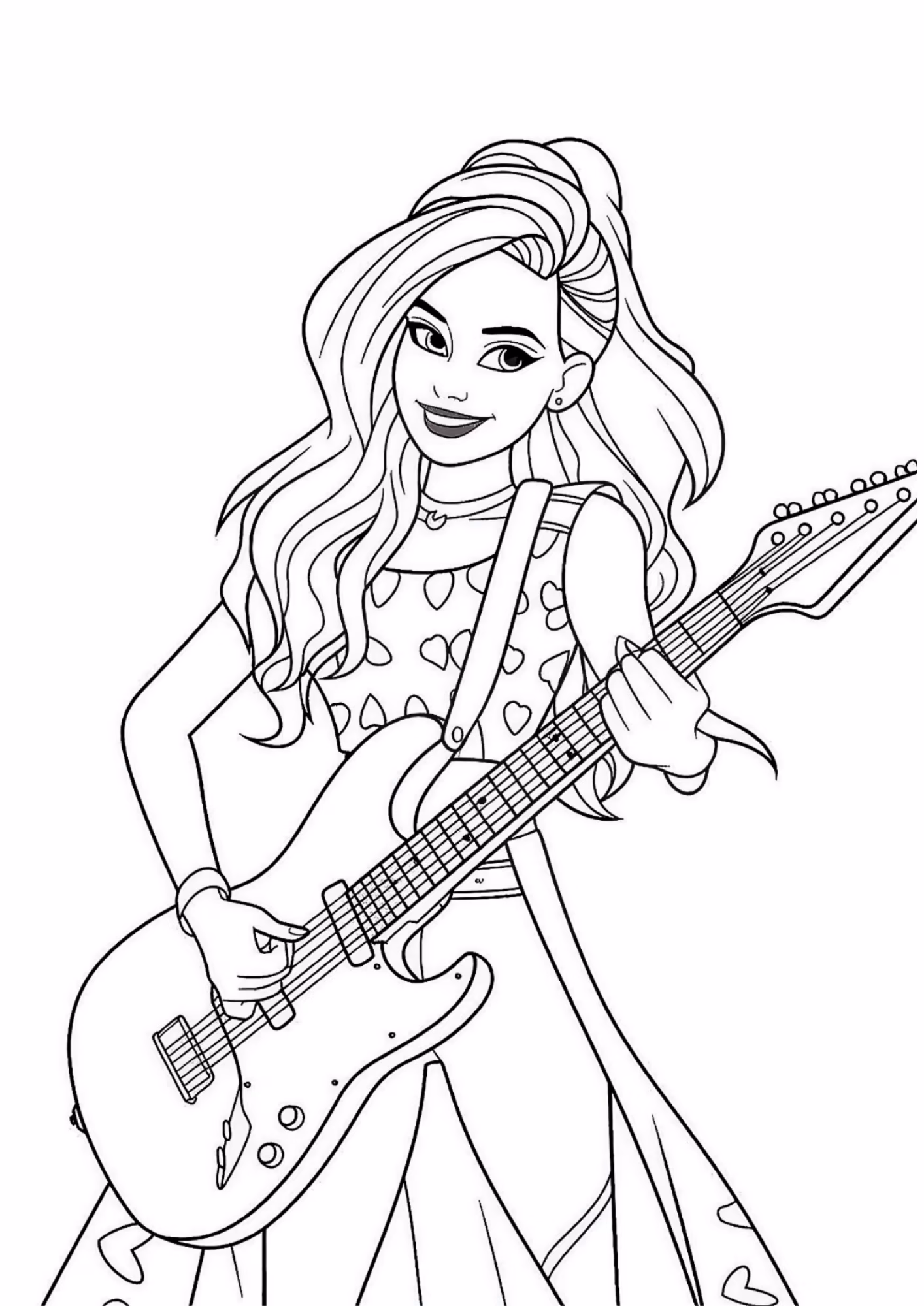 Barbie e para colorir — desenho para imprimir