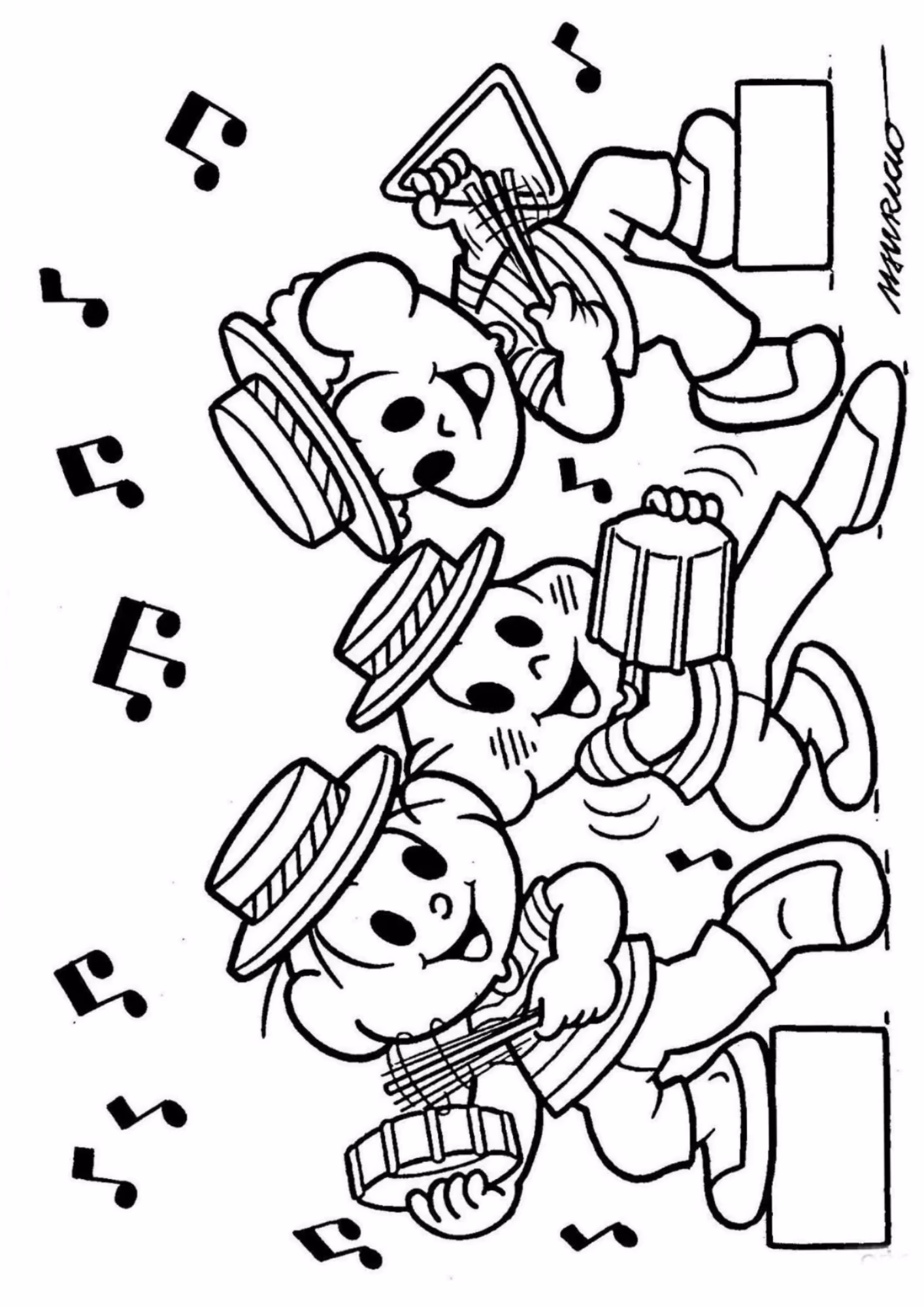 Carnaval e para colorir — desenho para imprimir