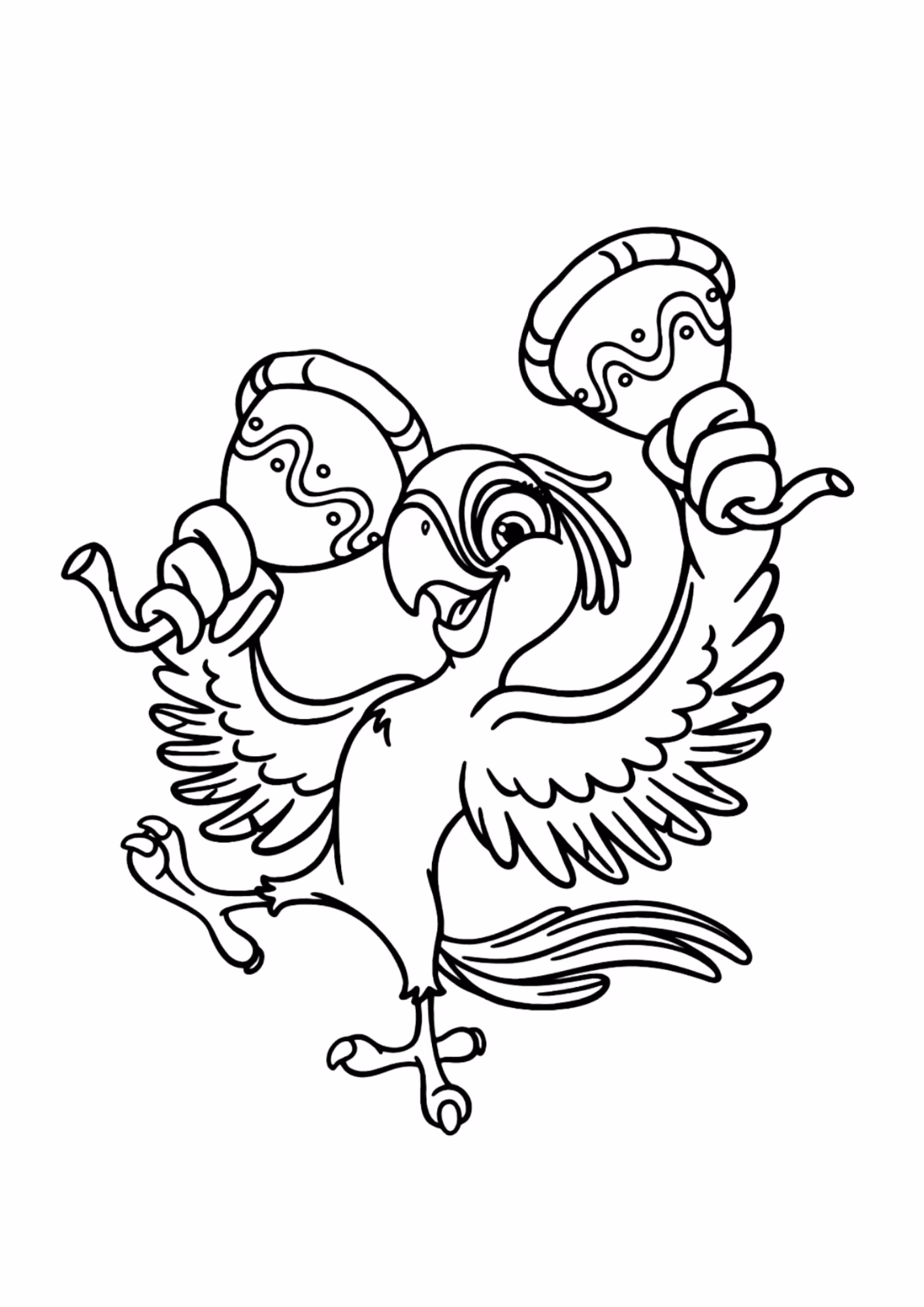Carnaval e para colorir — desenho para imprimir