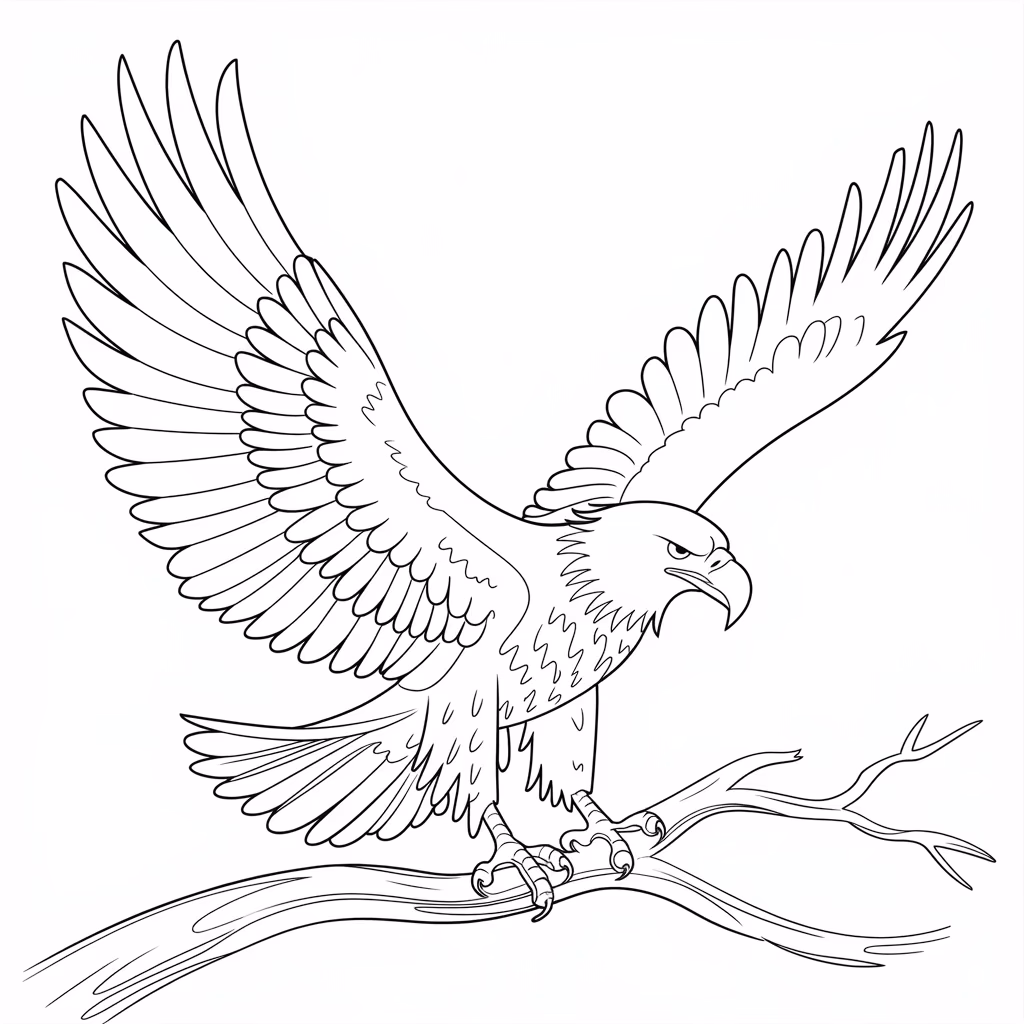 Aguia para colorir — desenho para imprimir