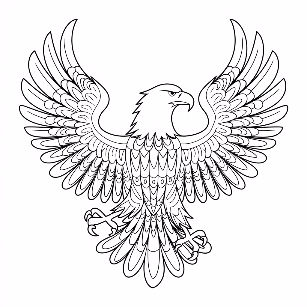 Aguia para colorir — desenho para imprimir