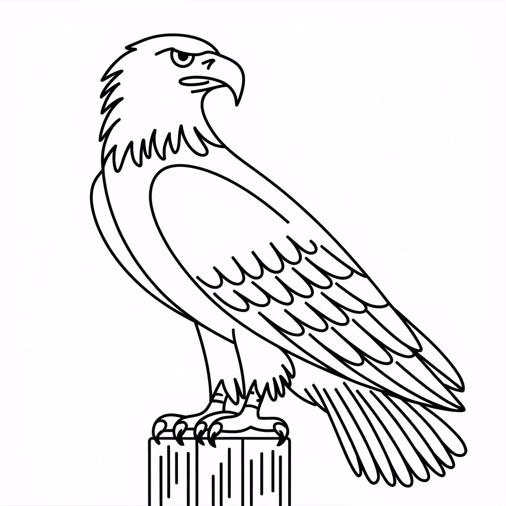 Aguia para colorir — desenho para imprimir