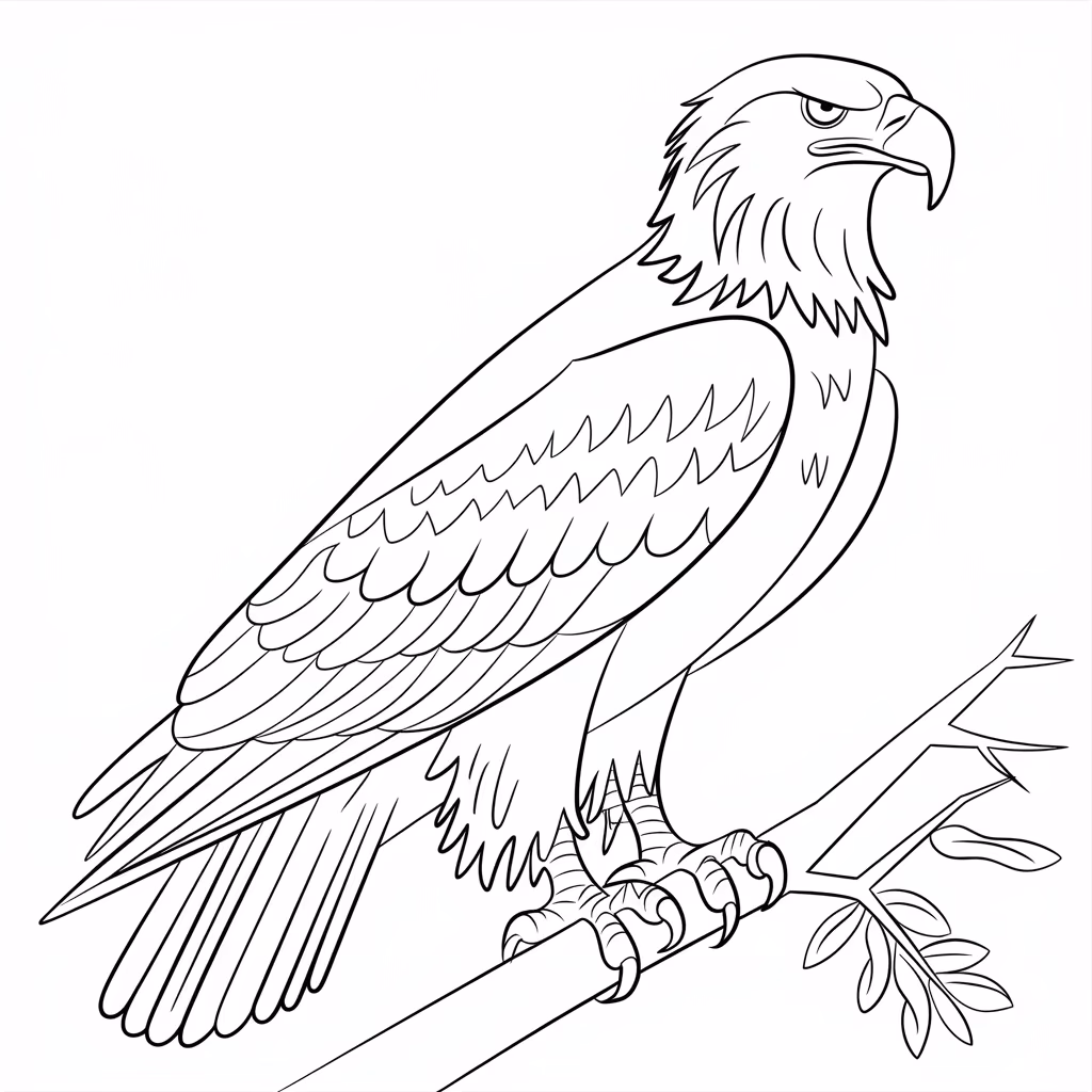 Aguia para colorir — desenho para imprimir