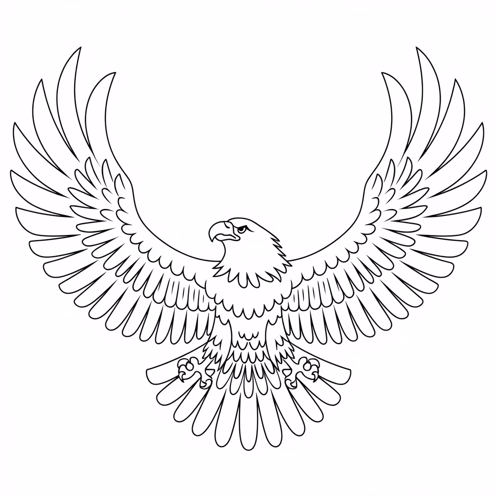 Aguia para colorir — desenho para imprimir
