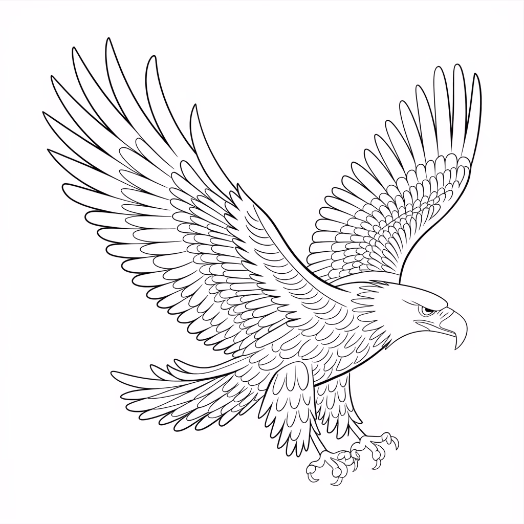 Aguia para colorir — desenho para imprimir