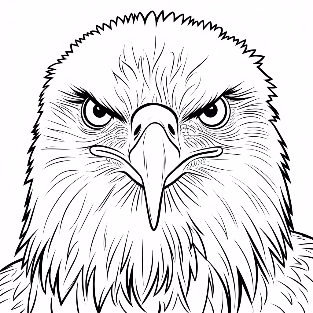 Aguia para colorir — desenho para imprimir